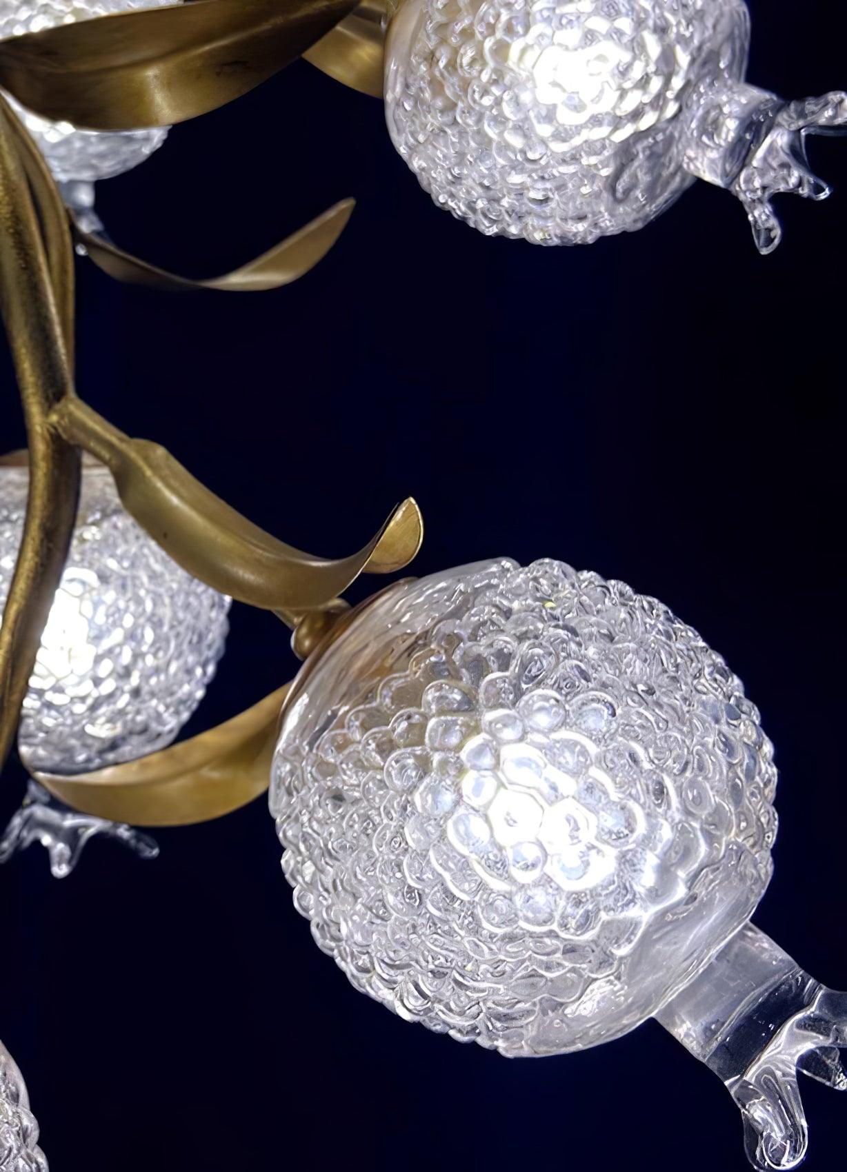 Bexlyn Elegance Pomegranate Brass Glass Ceiling Lamp-Neutral Decor