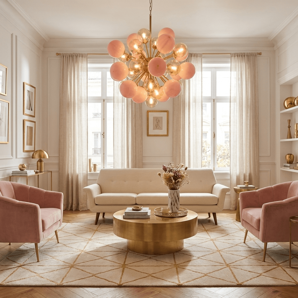 Pomelia Glass Globe Sputnik Chandelier-Neutral Decor