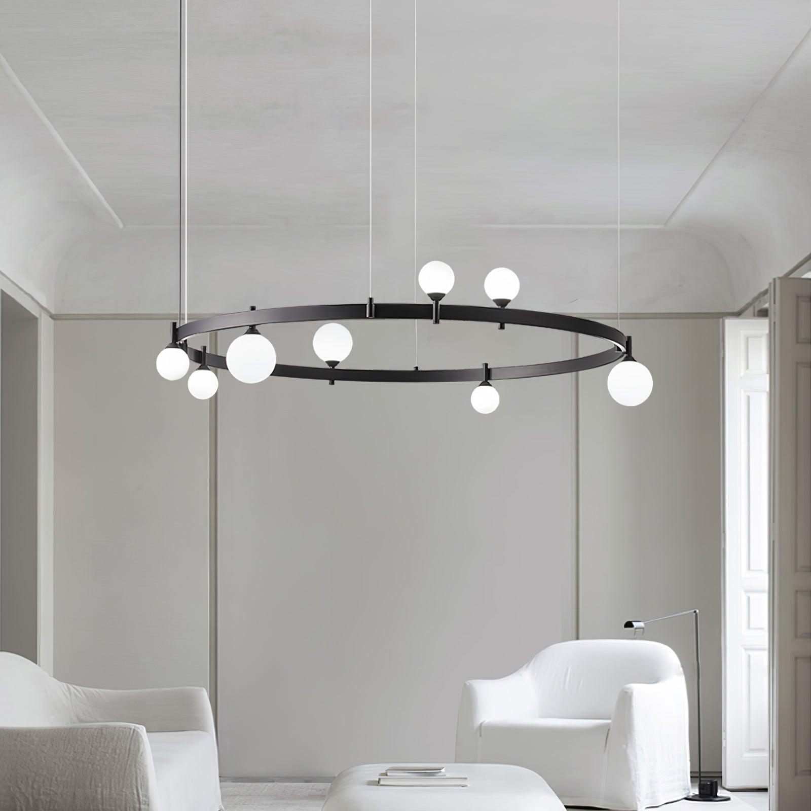 Orel Pendant Lamp Round Black Ring-Neutral Decor