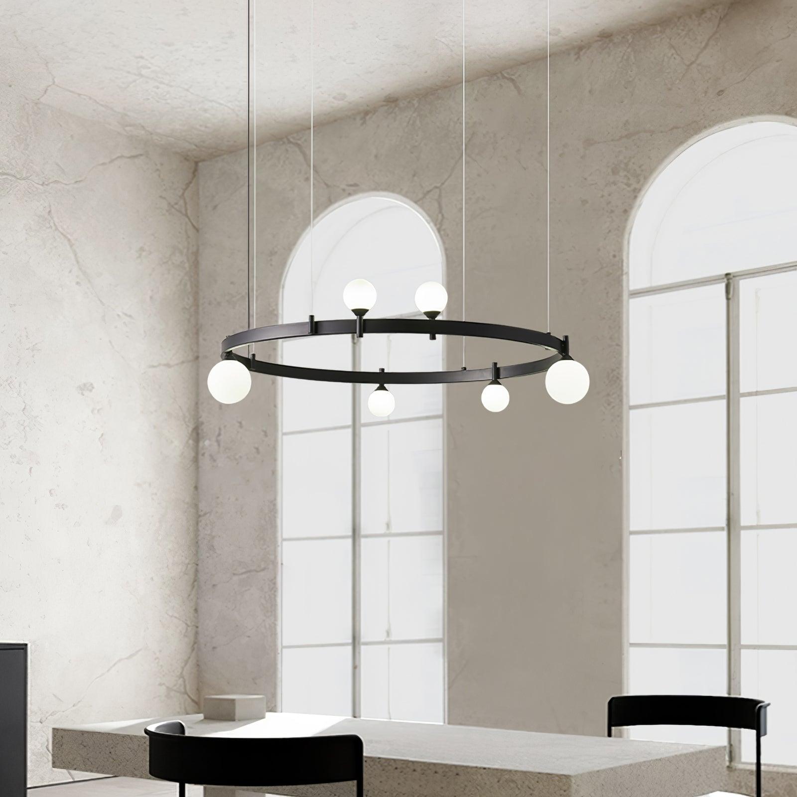 Orel Pendant Lamp Round Black Ring-Neutral Decor