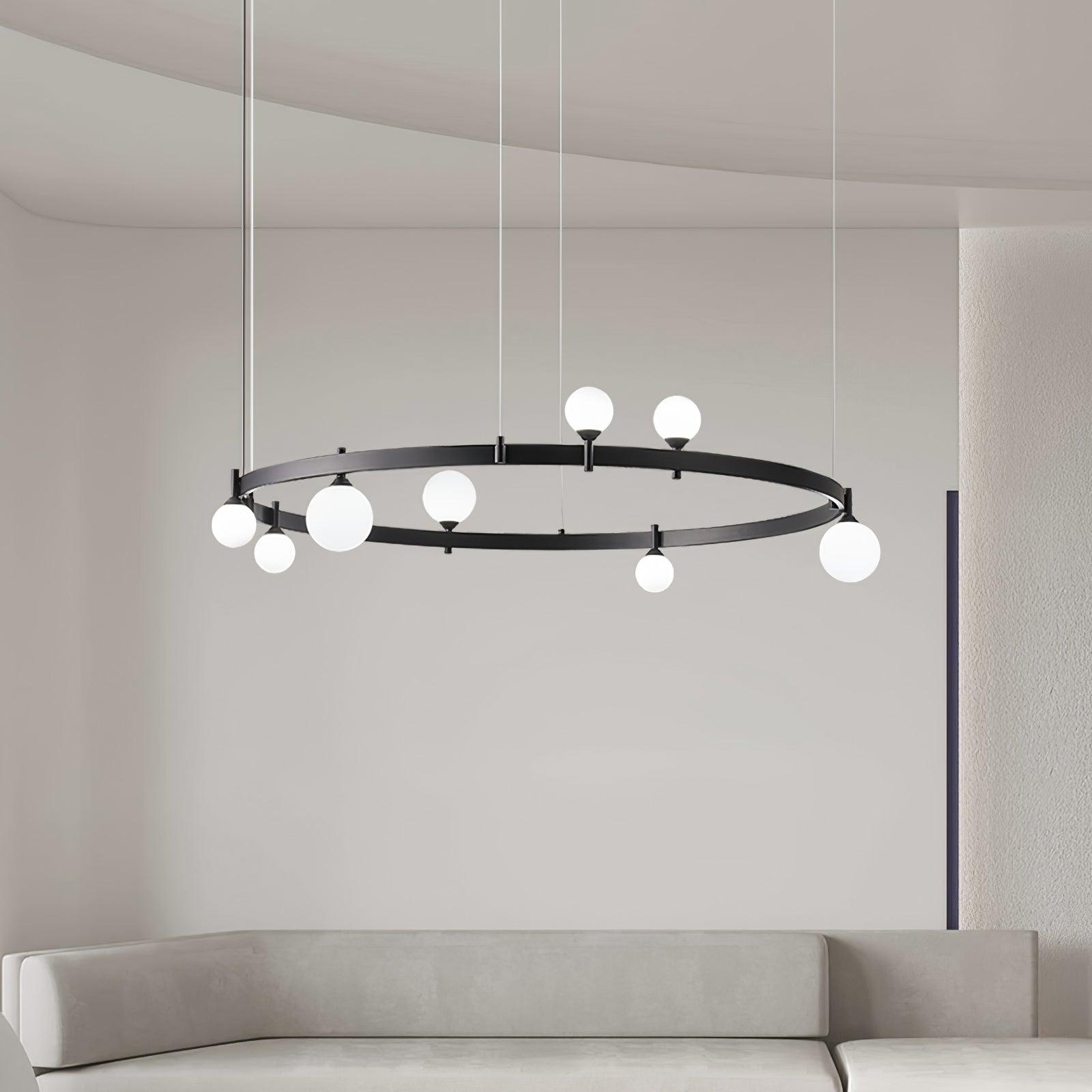 Orel Pendant Lamp Round Black Ring-Neutral Decor