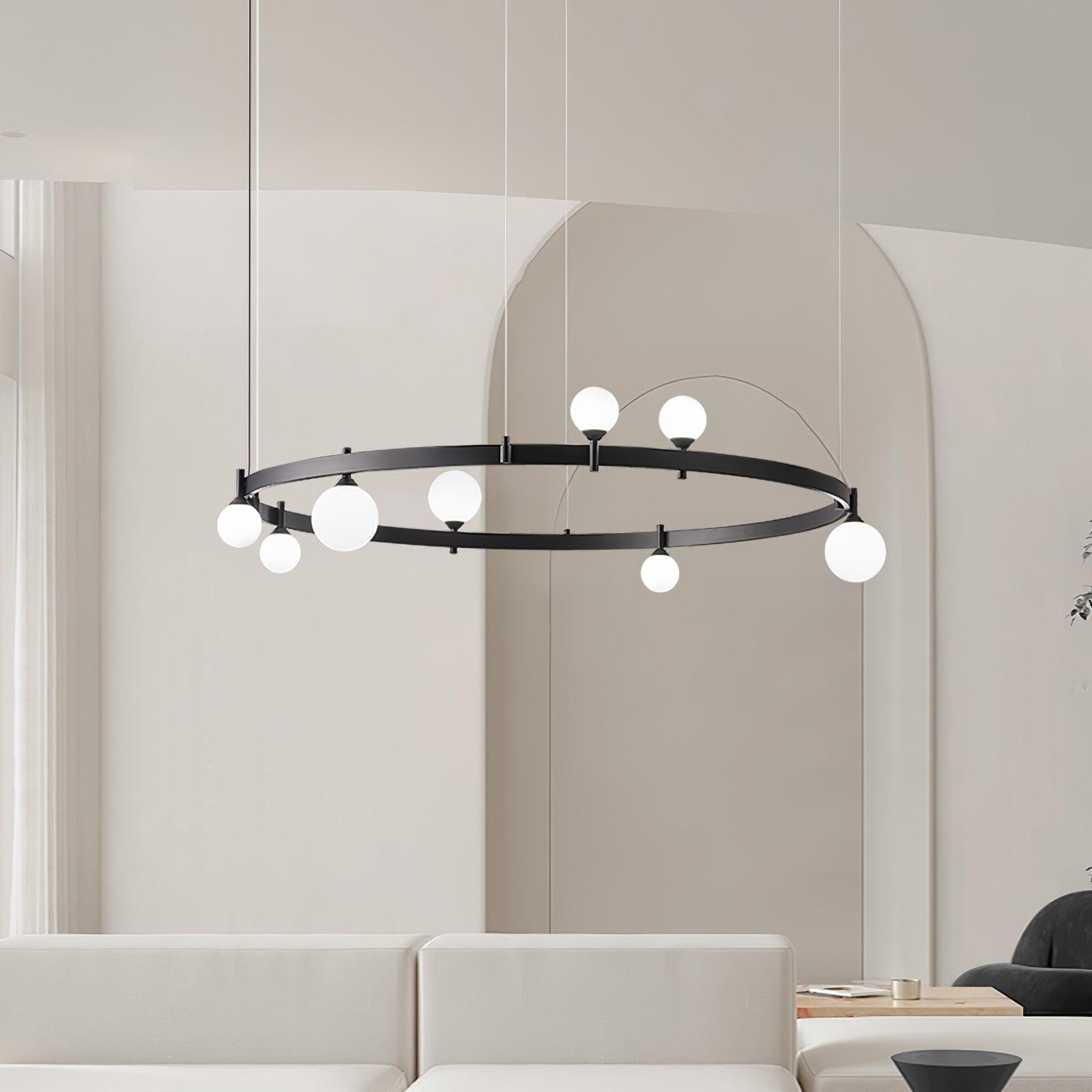 Orel Pendant Lamp Round Black Ring-Neutral Decor