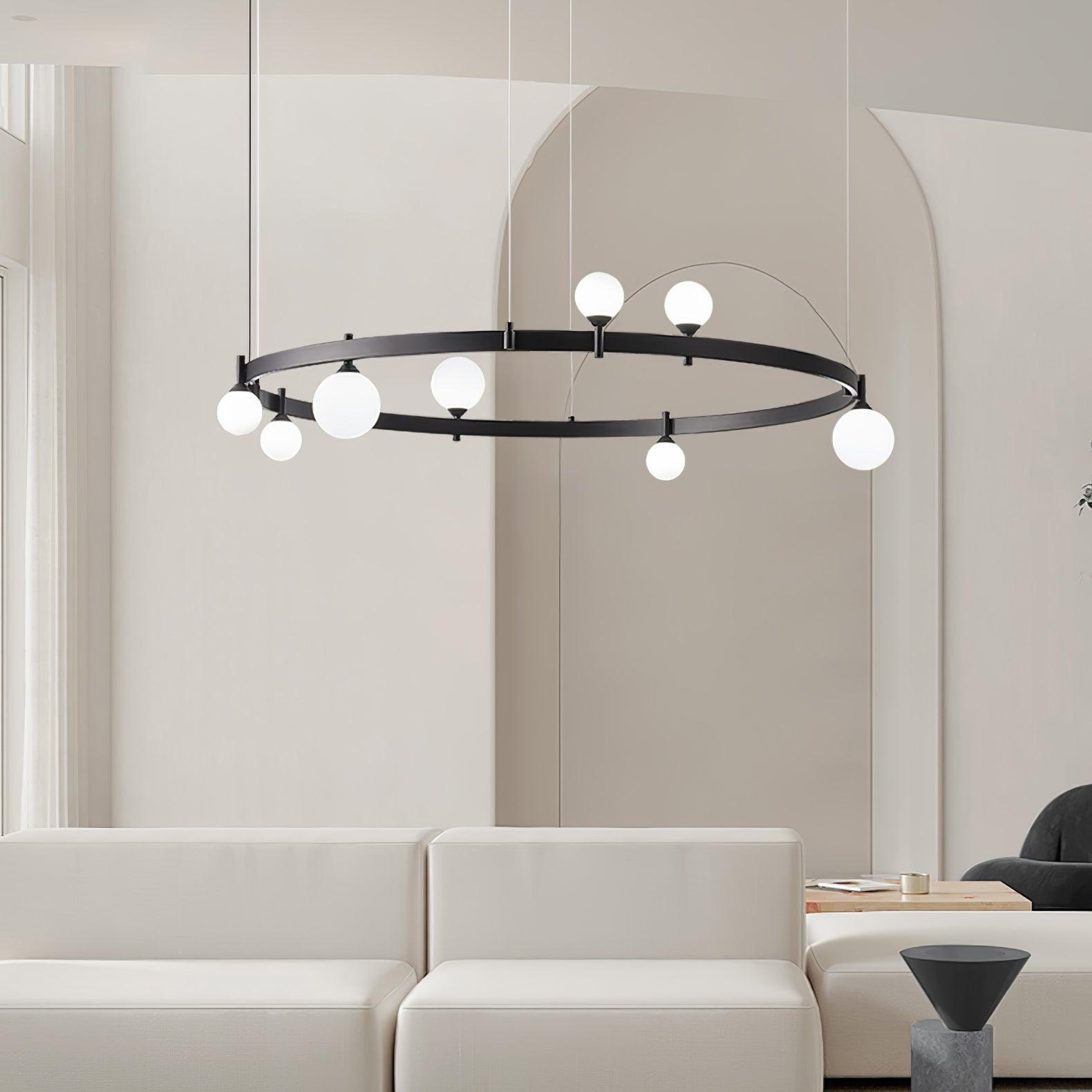 Orel Pendant Lamp Round Black Ring-Neutral Decor
