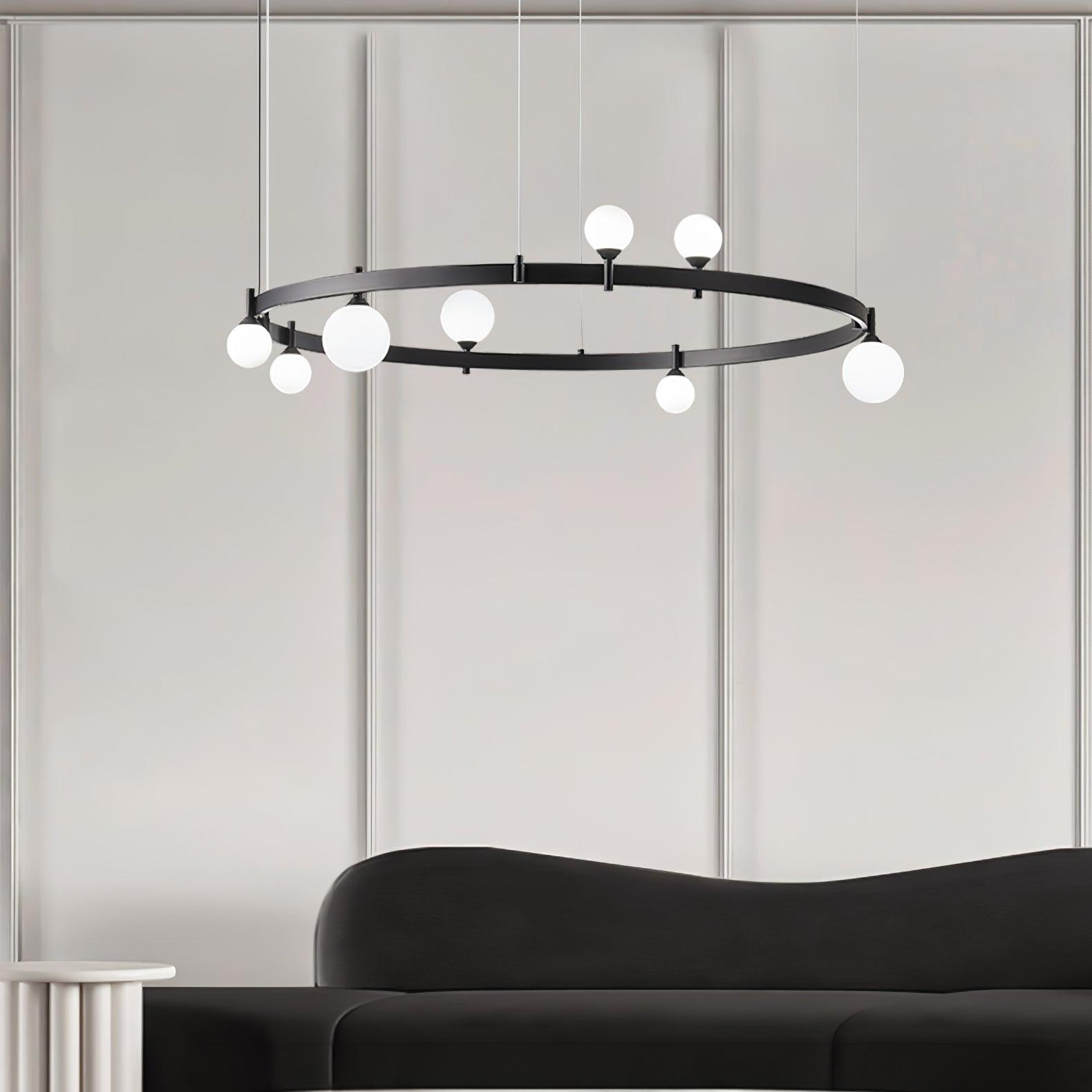 Orel Pendant Lamp Round Black Ring-Neutral Decor
