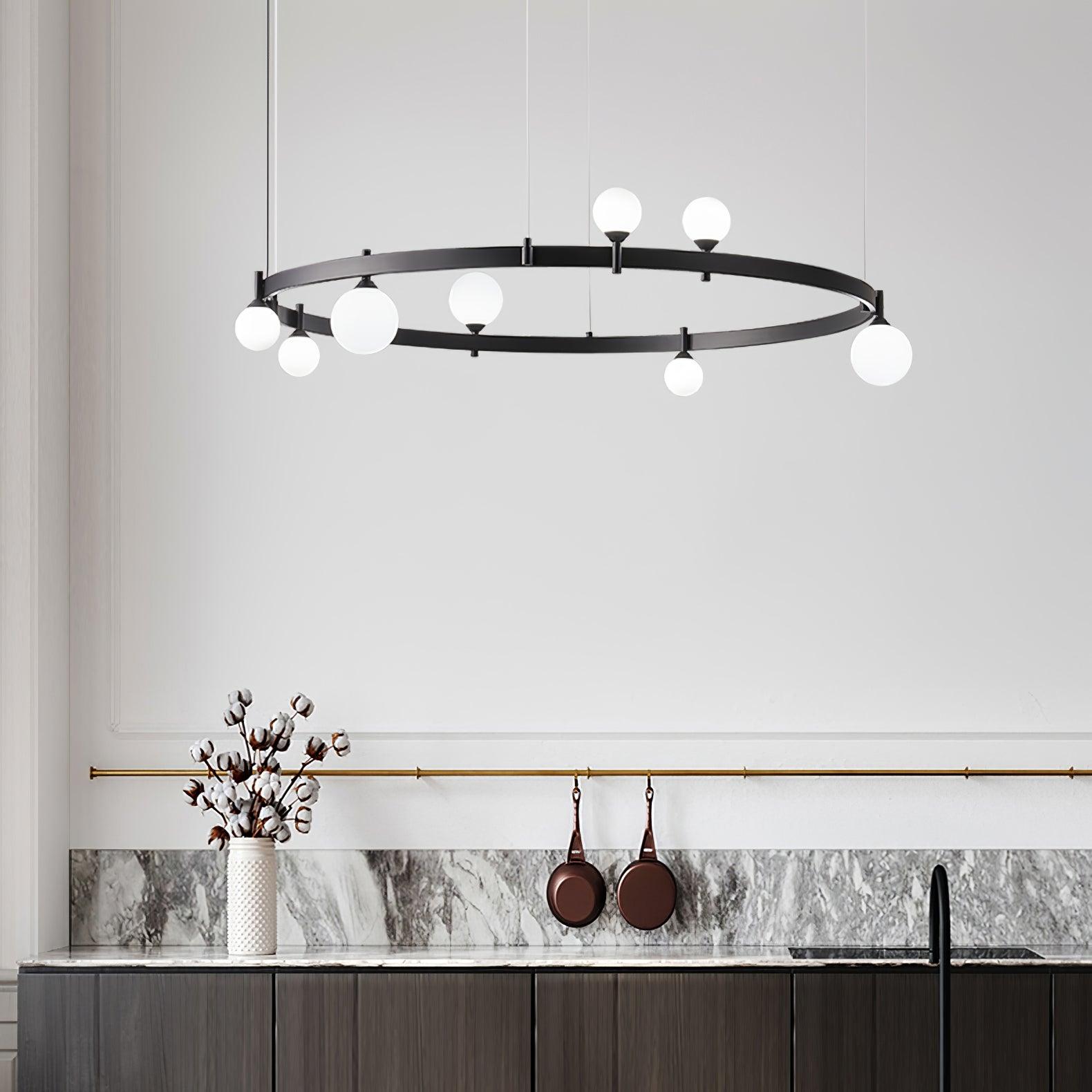 Orel Pendant Lamp Round Black Ring-Neutral Decor