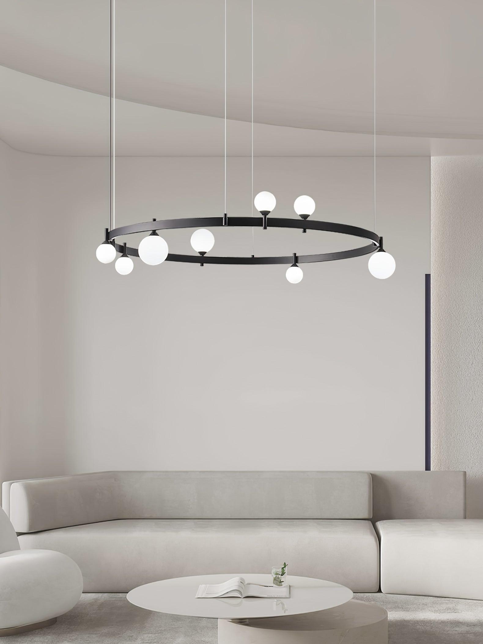 Orel Pendant Lamp Round Black Ring-Neutral Decor