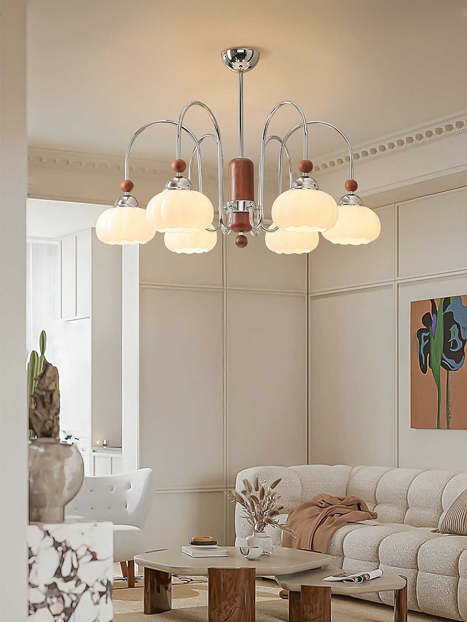 Flora Chandelier-Neutral Decor