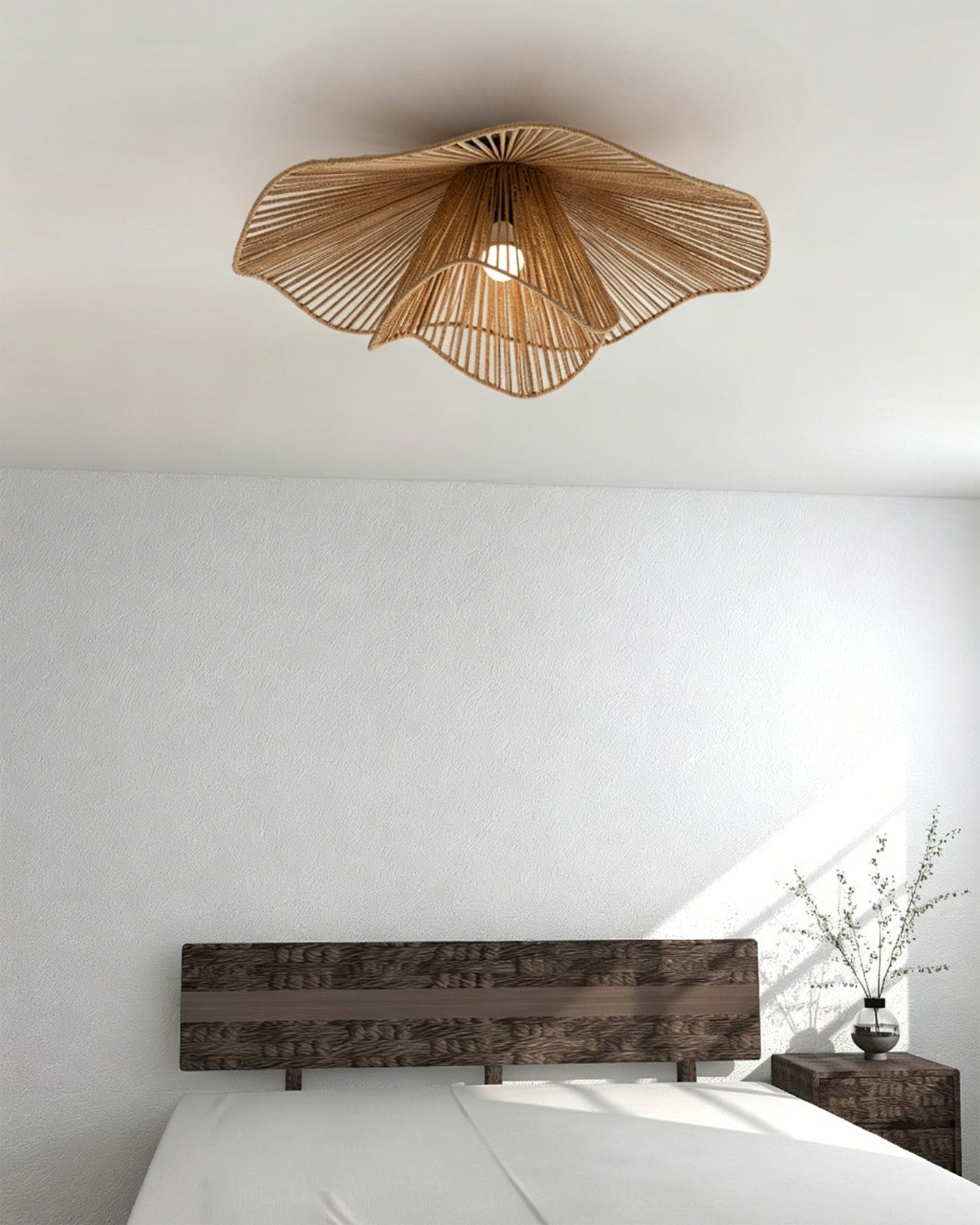 The Pontos Ceiling Light hanging over a dining table.
