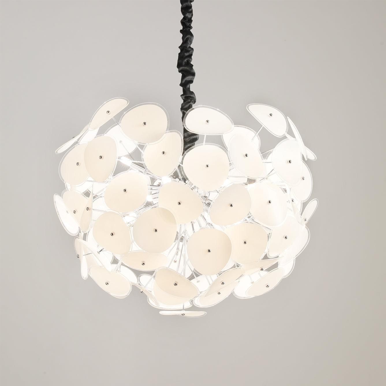 Orcariol Futuristic Glass Chandelier-Neutral Decor