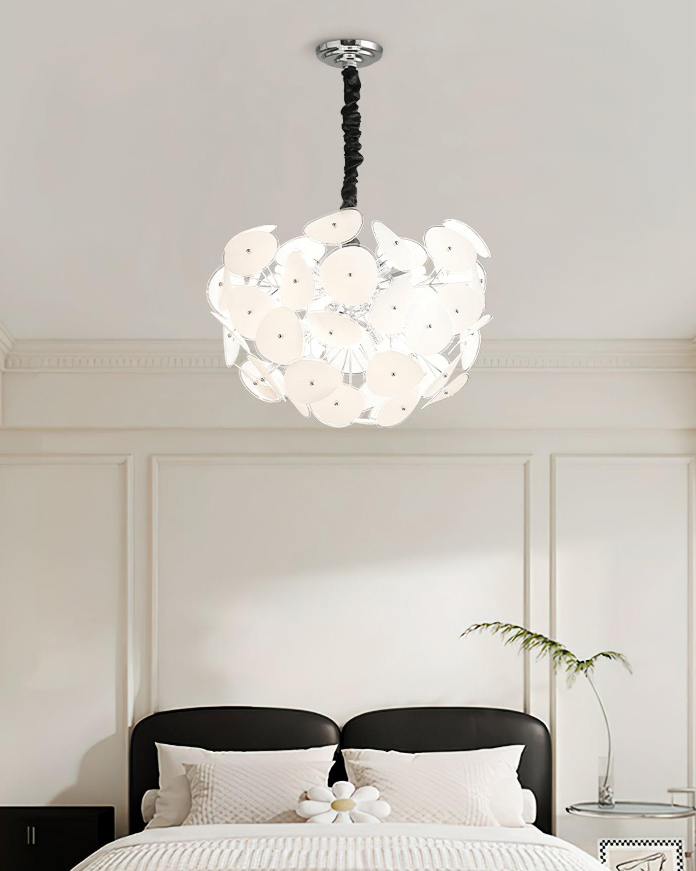 Orcariol Futuristic Glass Chandelier-Neutral Decor
