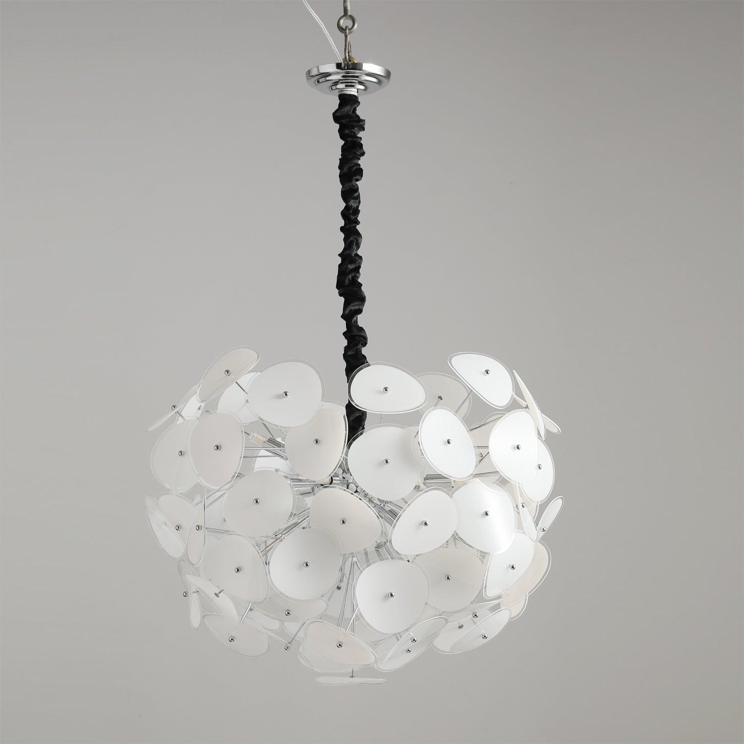 Orcariol Futuristic Glass Chandelier-Neutral Decor