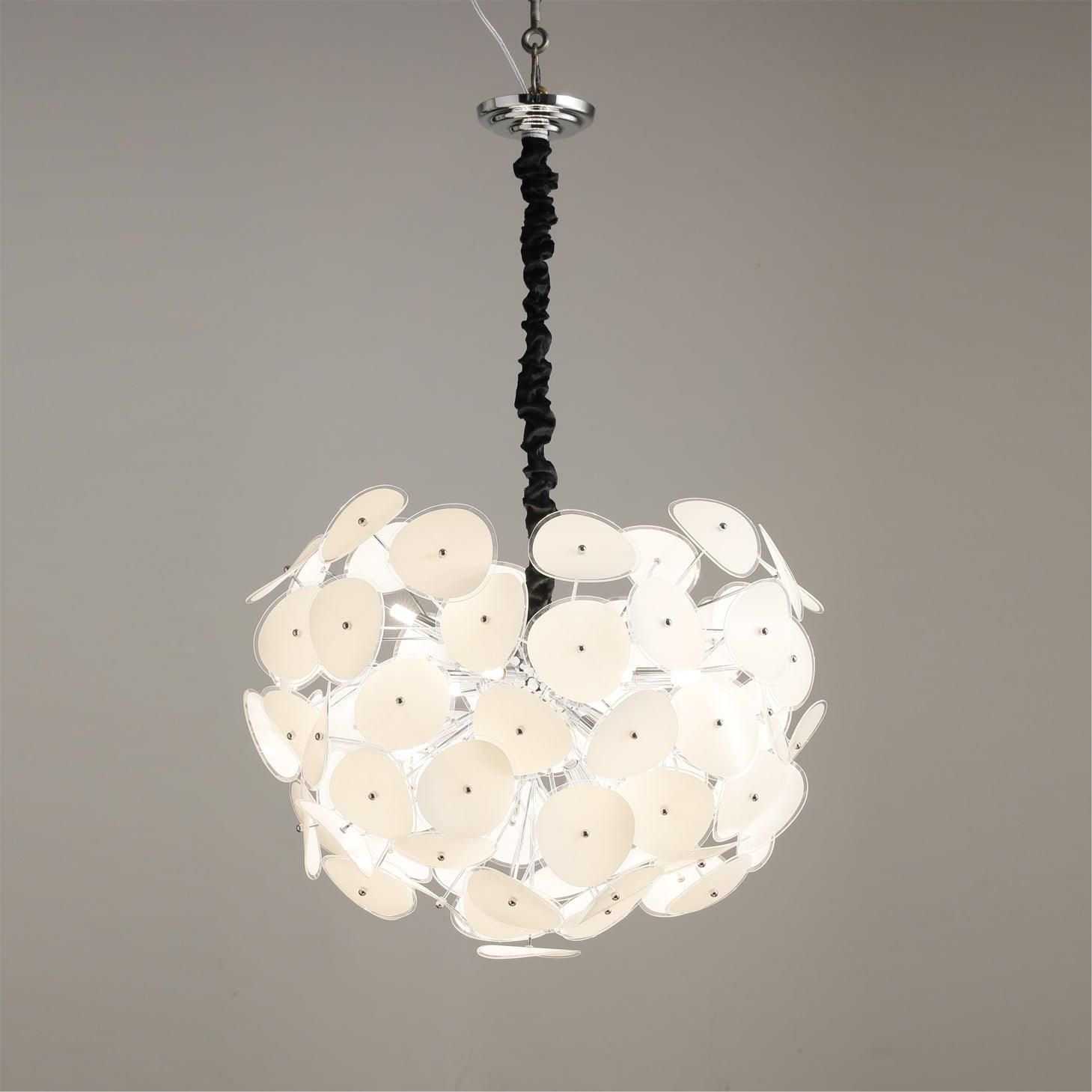 Orcariol Futuristic Glass Chandelier-Neutral Decor