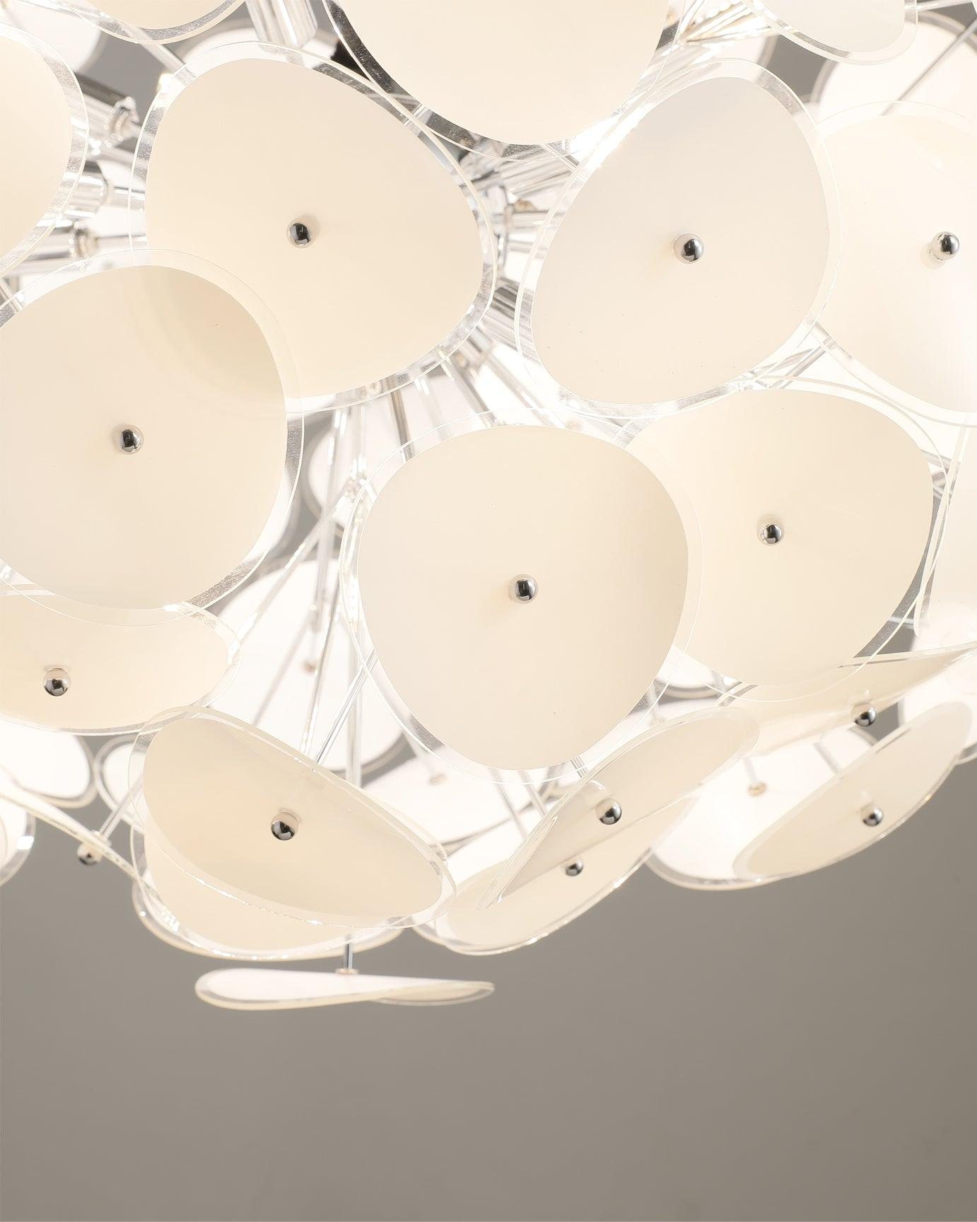 Orcariol Futuristic Glass Chandelier-Neutral Decor