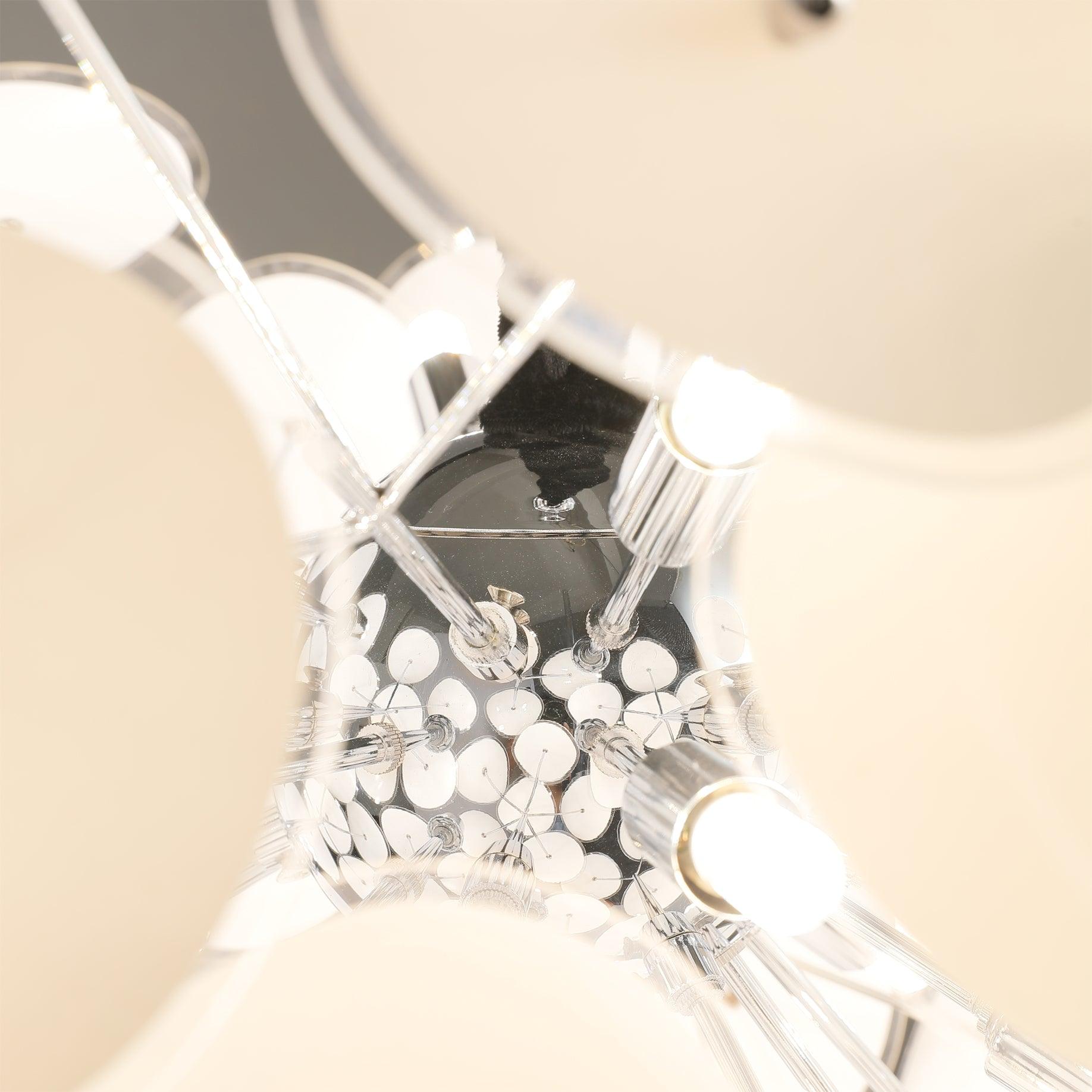 Orcariol Futuristic Glass Chandelier-Neutral Decor