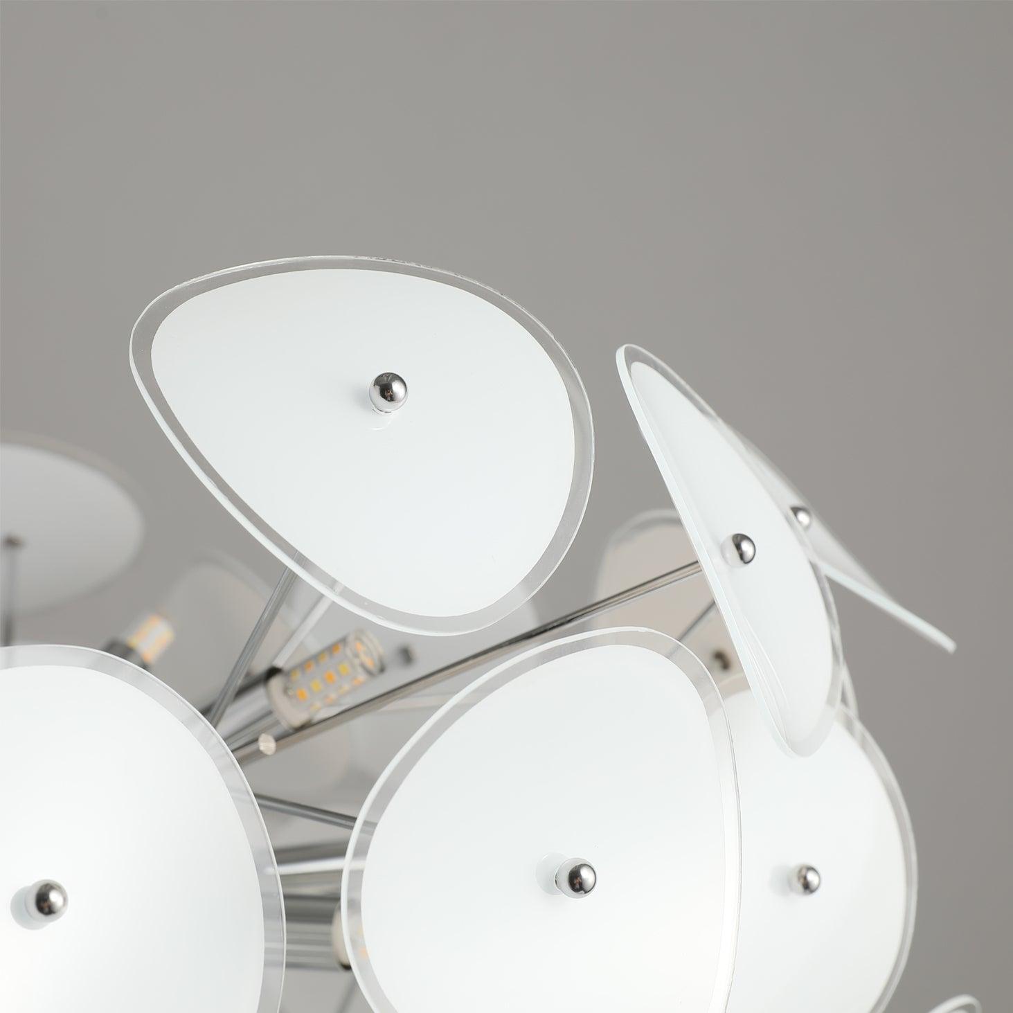 Orcariol Futuristic Glass Chandelier-Neutral Decor