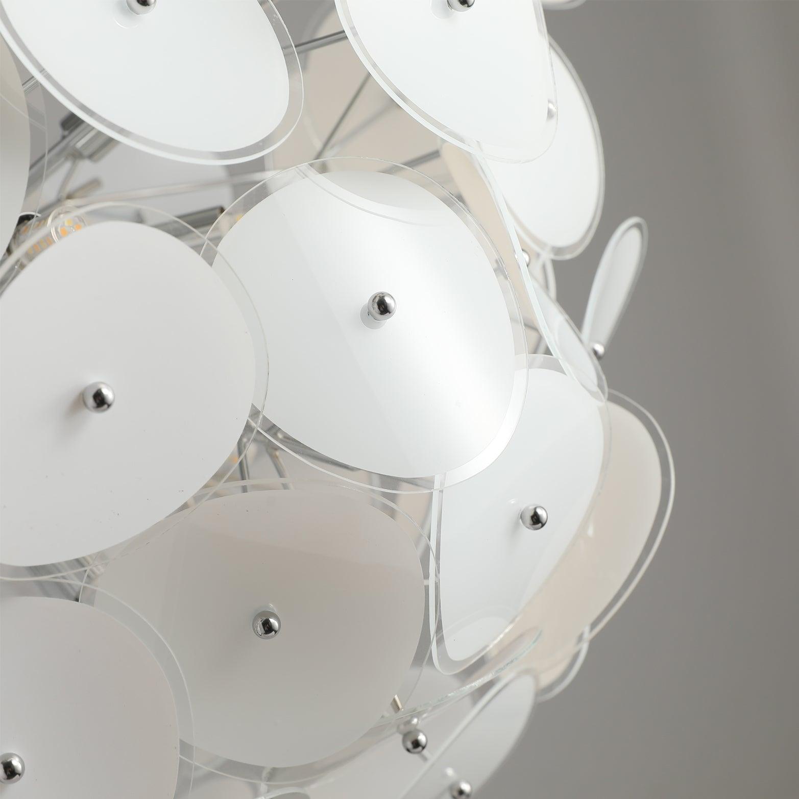 Orcariol Futuristic Glass Chandelier-Neutral Decor