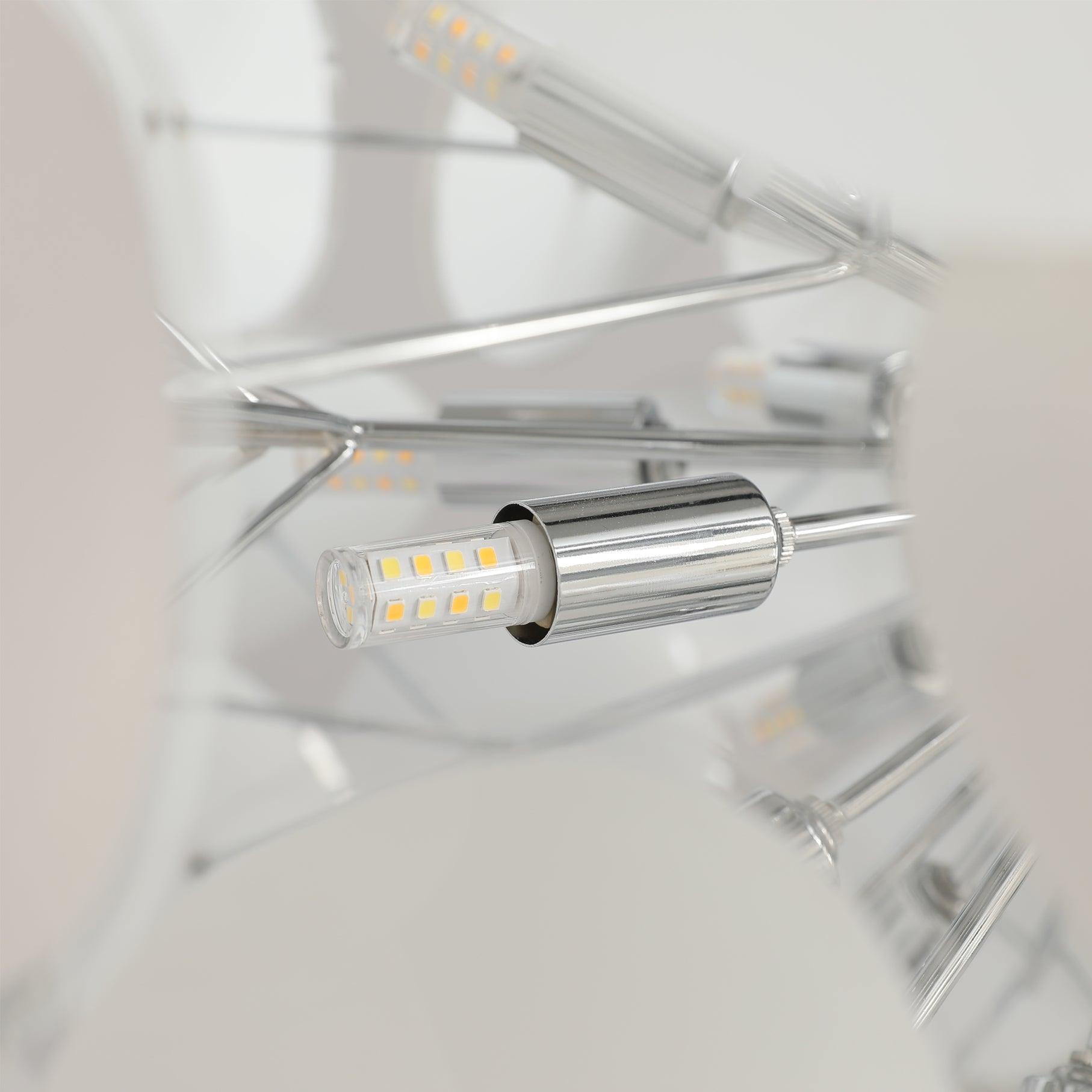 Orcariol Futuristic Glass Chandelier-Neutral Decor