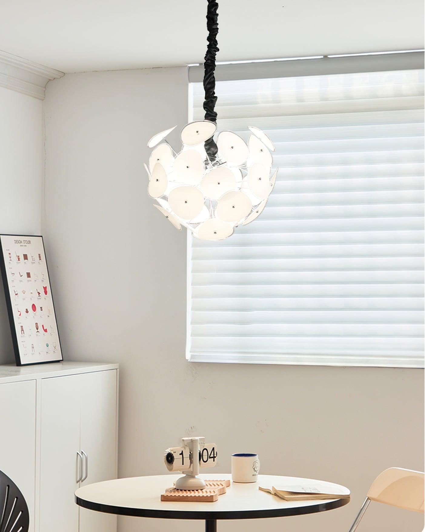 Orcariol Futuristic Glass Chandelier-Neutral Decor