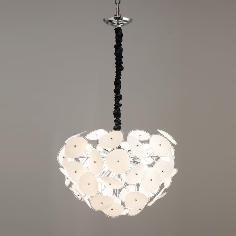 Orcariol Futuristic Glass Chandelier-Neutral Decor