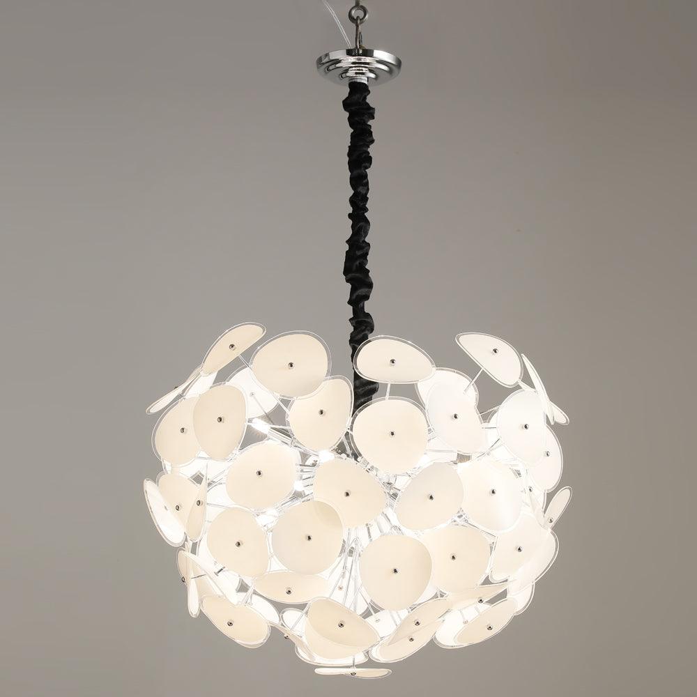 Orcariol Futuristic Glass Chandelier-Neutral Decor