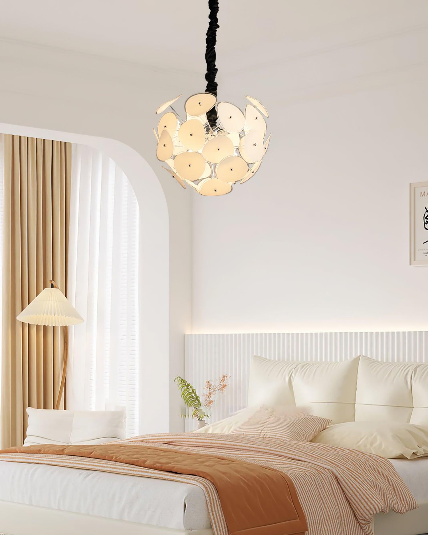 Orcariol Futuristic Glass Chandelier-Neutral Decor