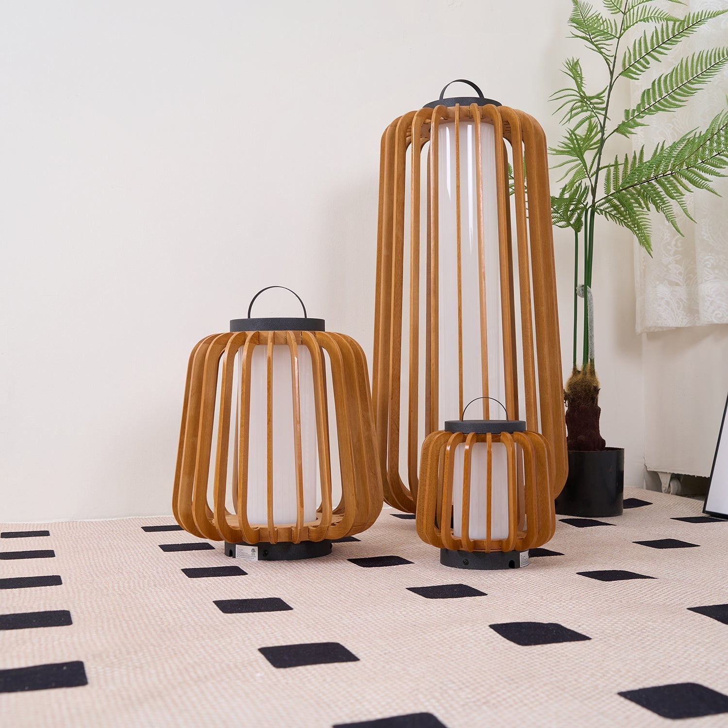 Irina Premium Art Portable Lantern Outdoor Light-Neutral Decor