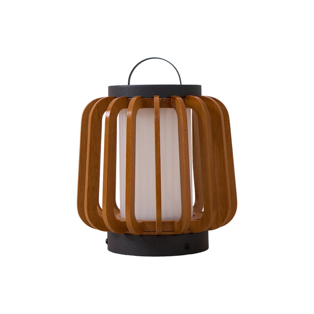 Belora Portable Rechargeable Wood Lantern Outdoor Light-Neutral Decor