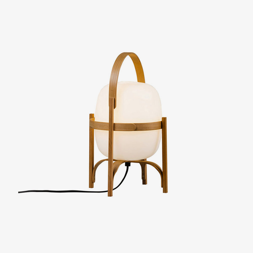 Lethra Wood Glass Table Lamp-Neutral Decor