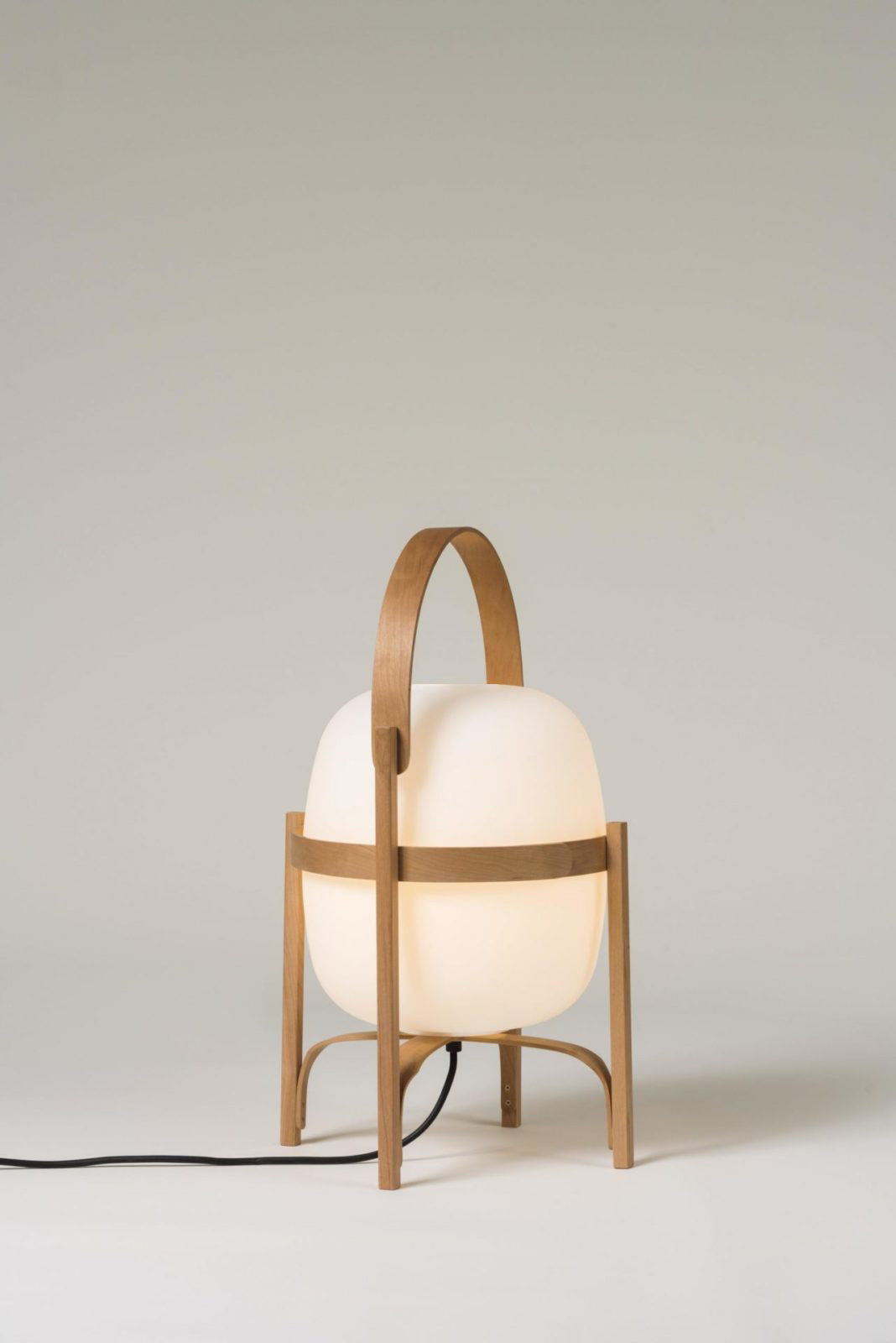 Lethra Wood Glass Table Lamp-Neutral Decor
