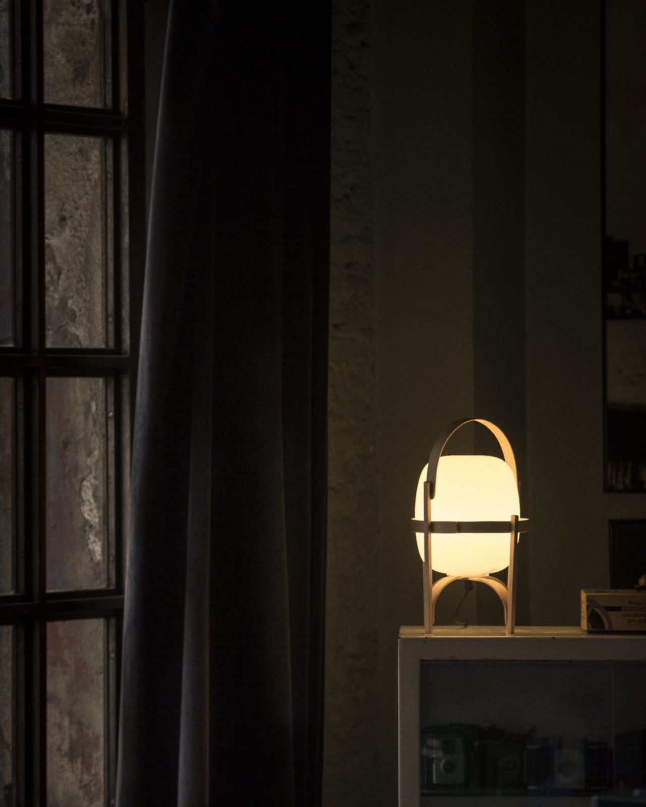 Lethra Wood Glass Table Lamp-Neutral Decor