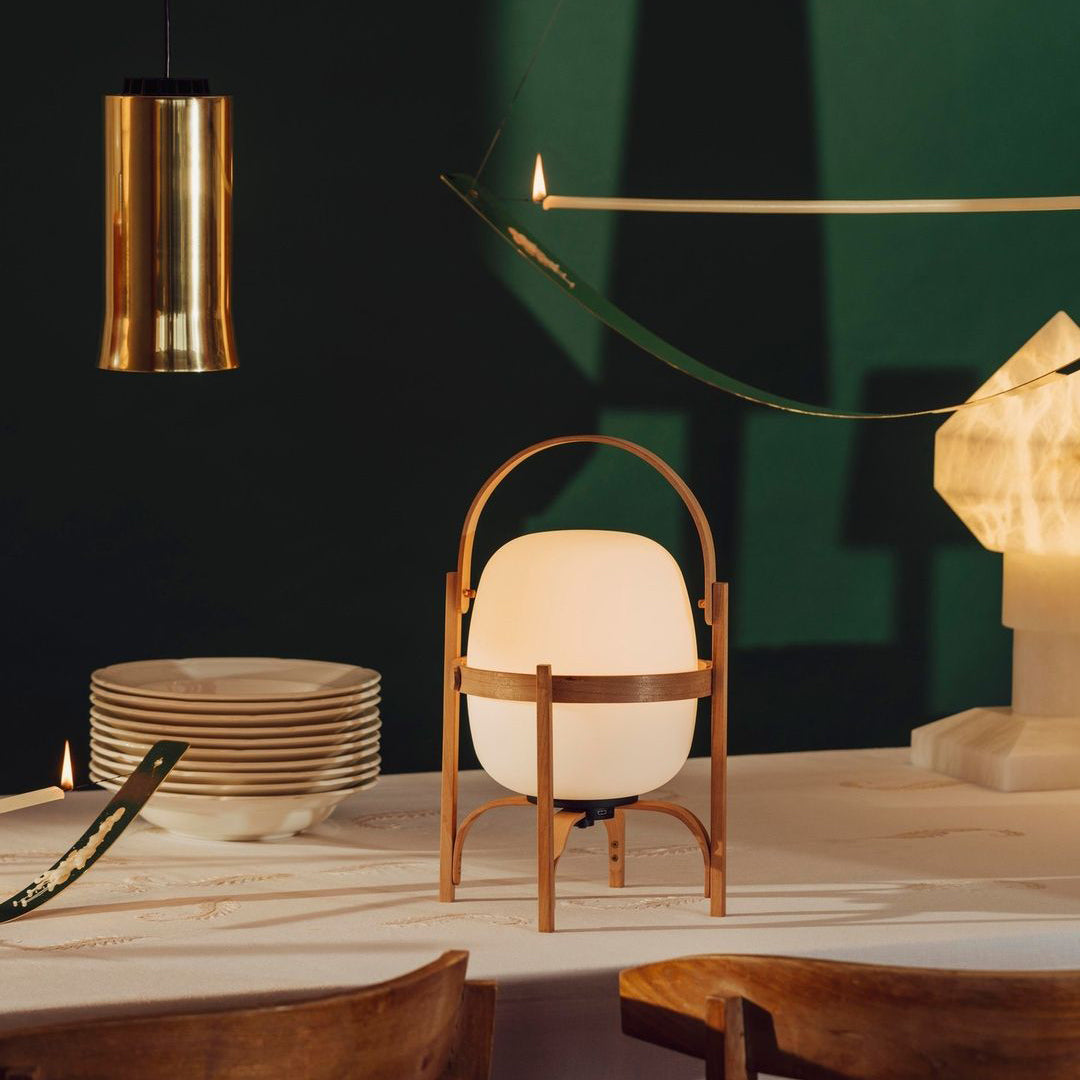 Lethra Wood Glass Table Lamp-Neutral Decor