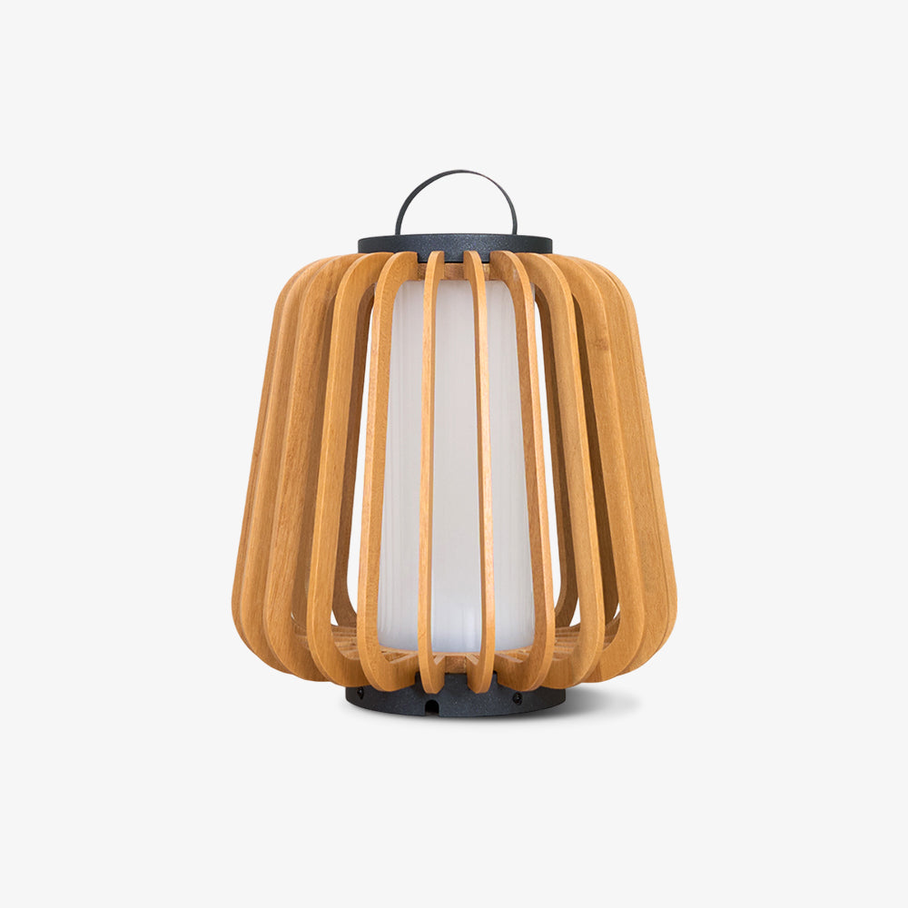 Belora Portable Rechargeable Wood Lantern Outdoor Light-Neutral Decor