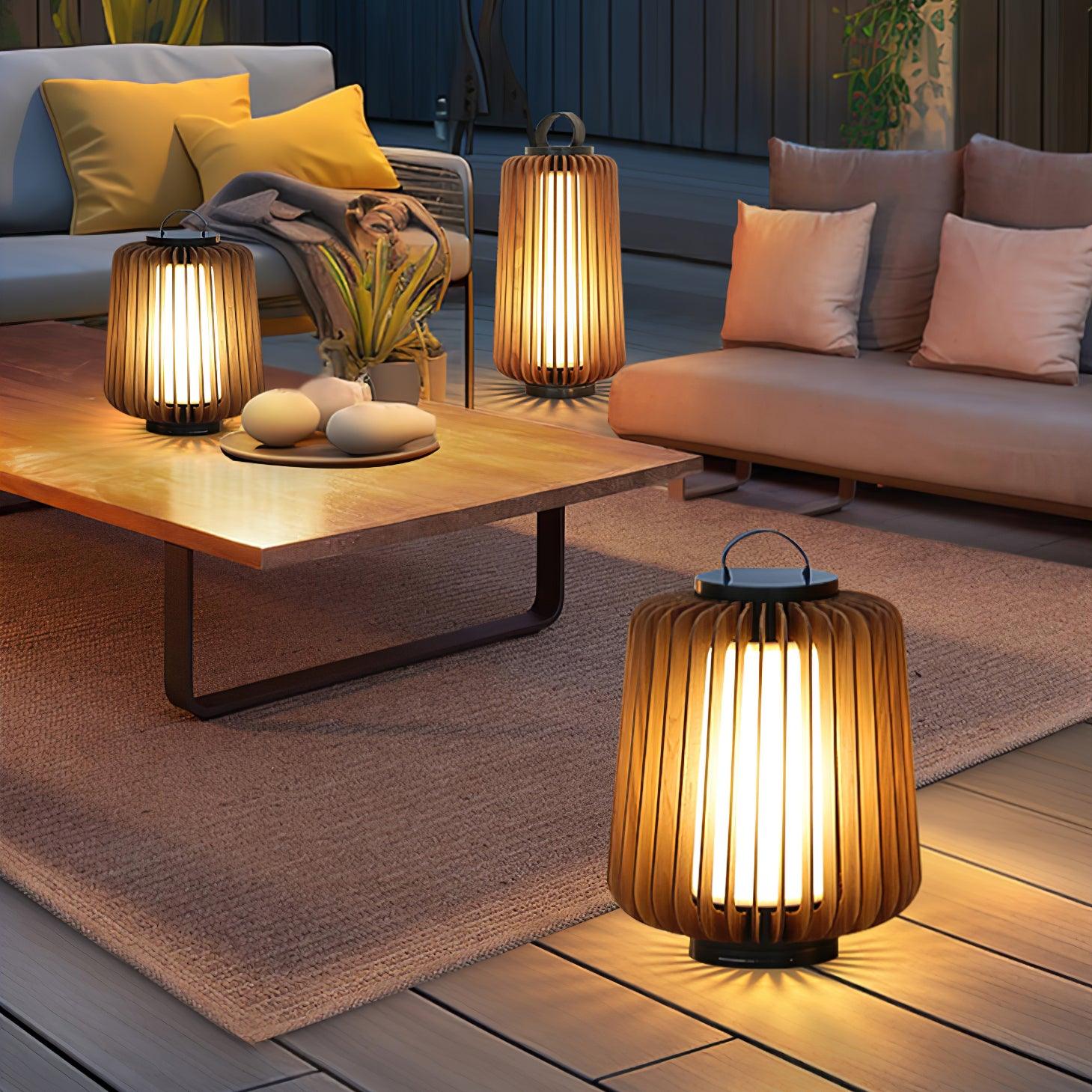 Irina Premium Art Portable Lantern Outdoor Light-Neutral Decor