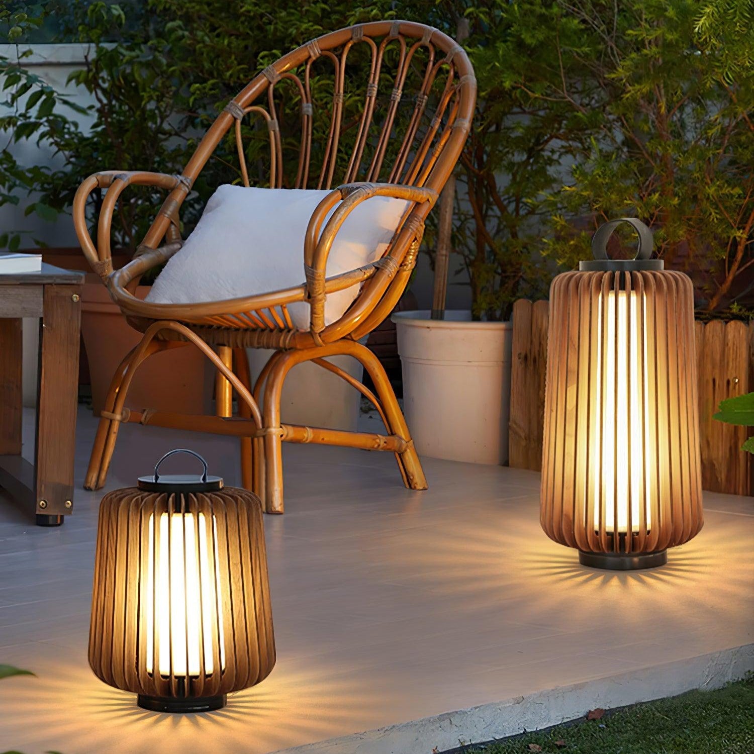 Irina Premium Art Portable Lantern Outdoor Light-Neutral Decor