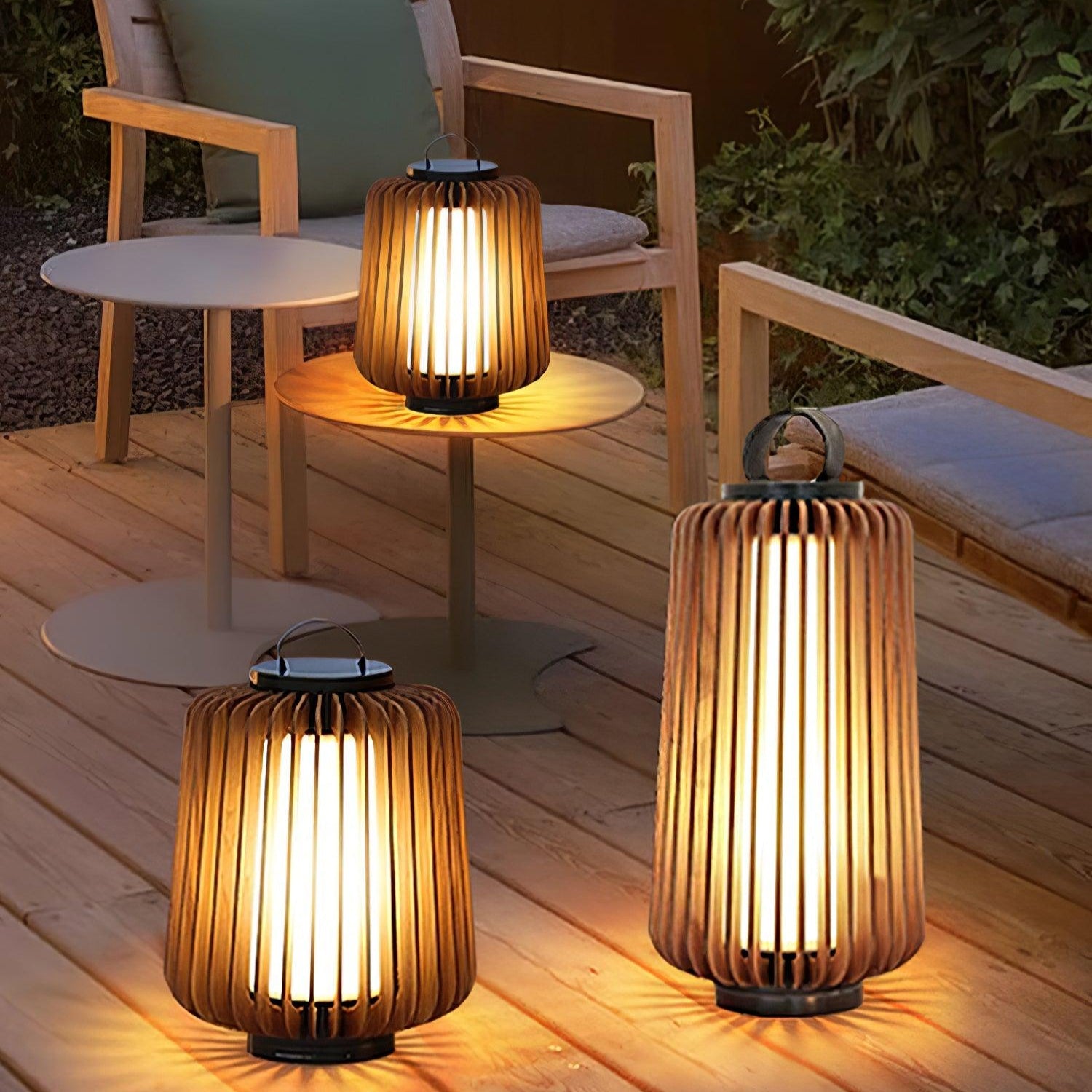 Irina Premium Art Portable Lantern Outdoor Light-Neutral Decor