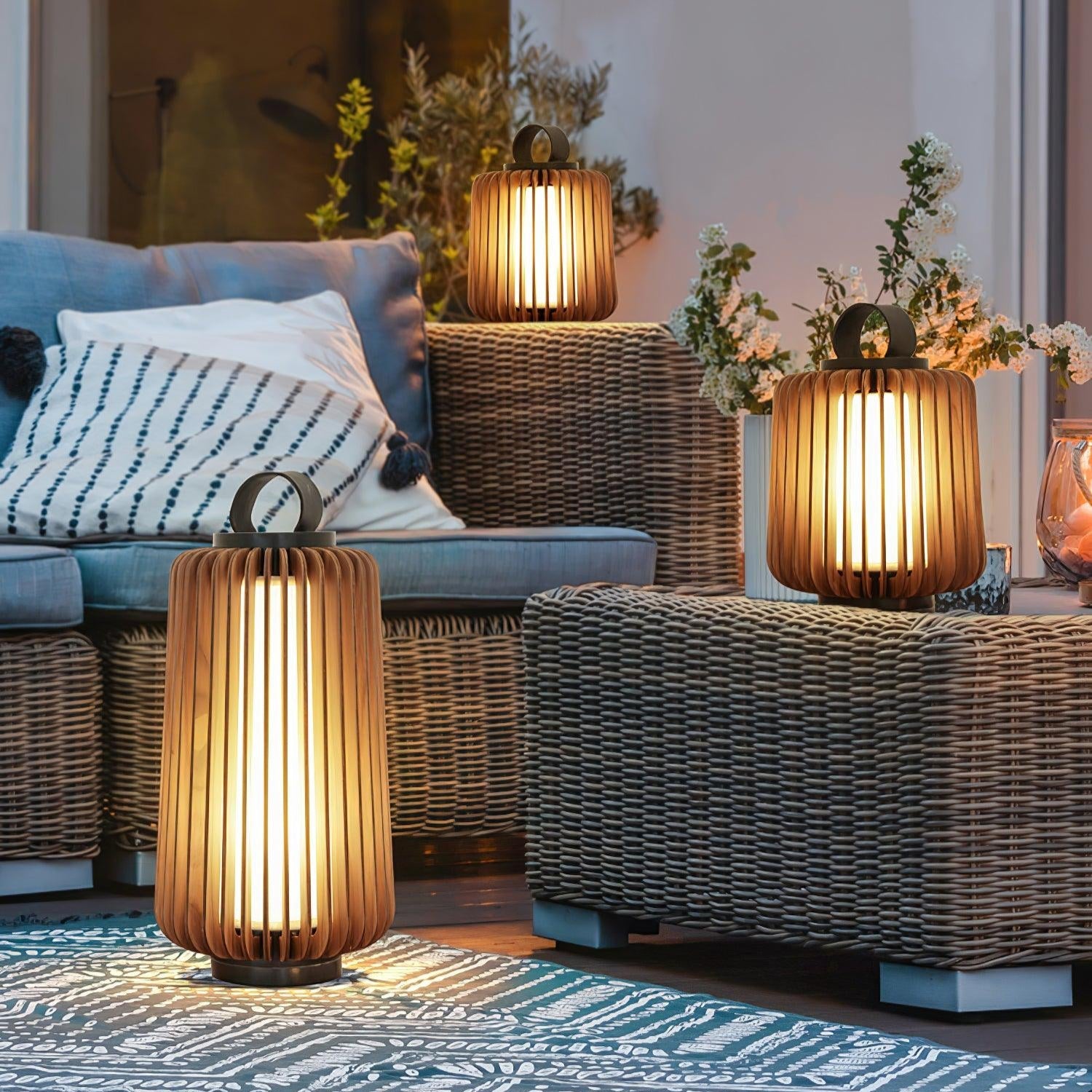 Irina Premium Art Portable Lantern Outdoor Light-Neutral Decor