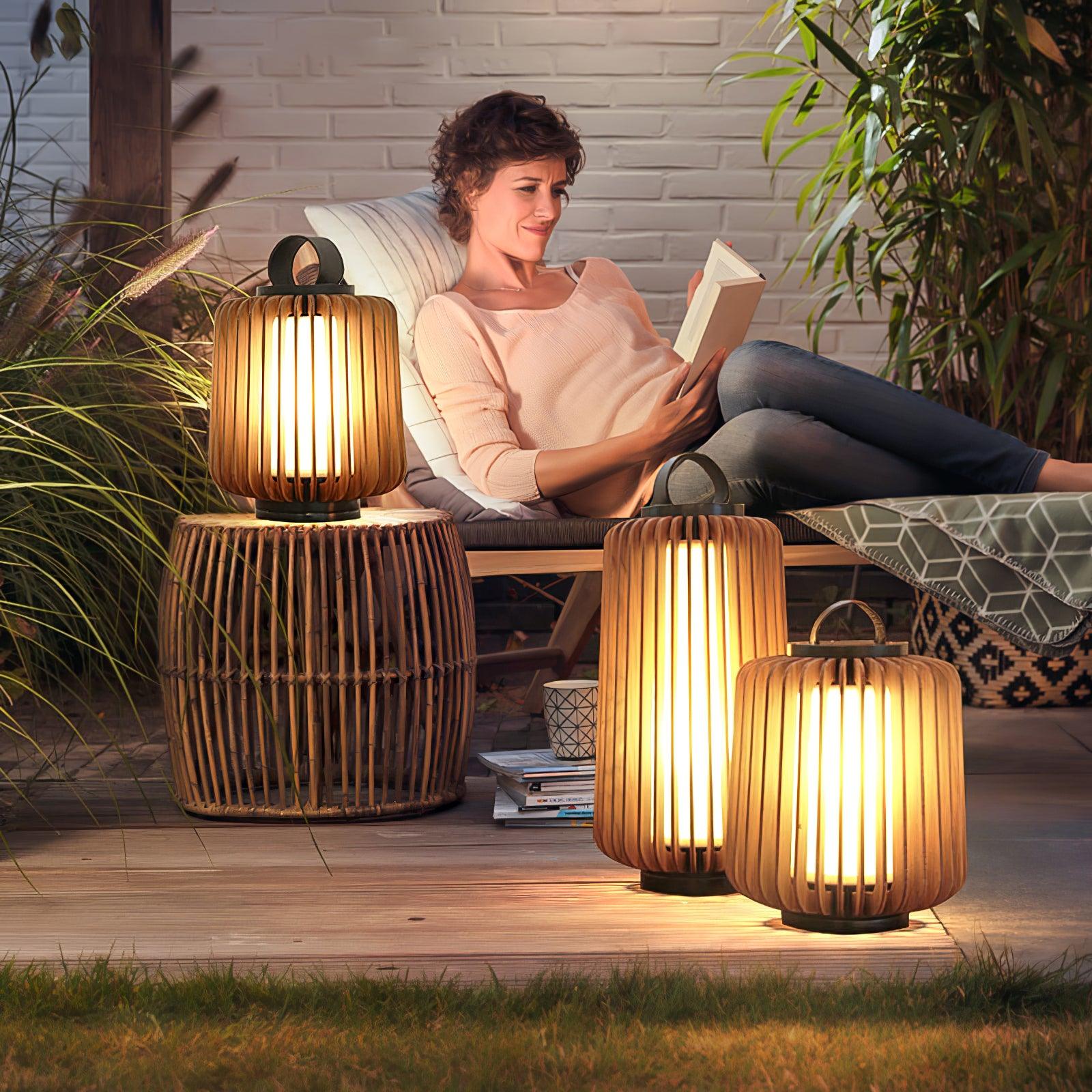 Irina Premium Art Portable Lantern Outdoor Light-Neutral Decor