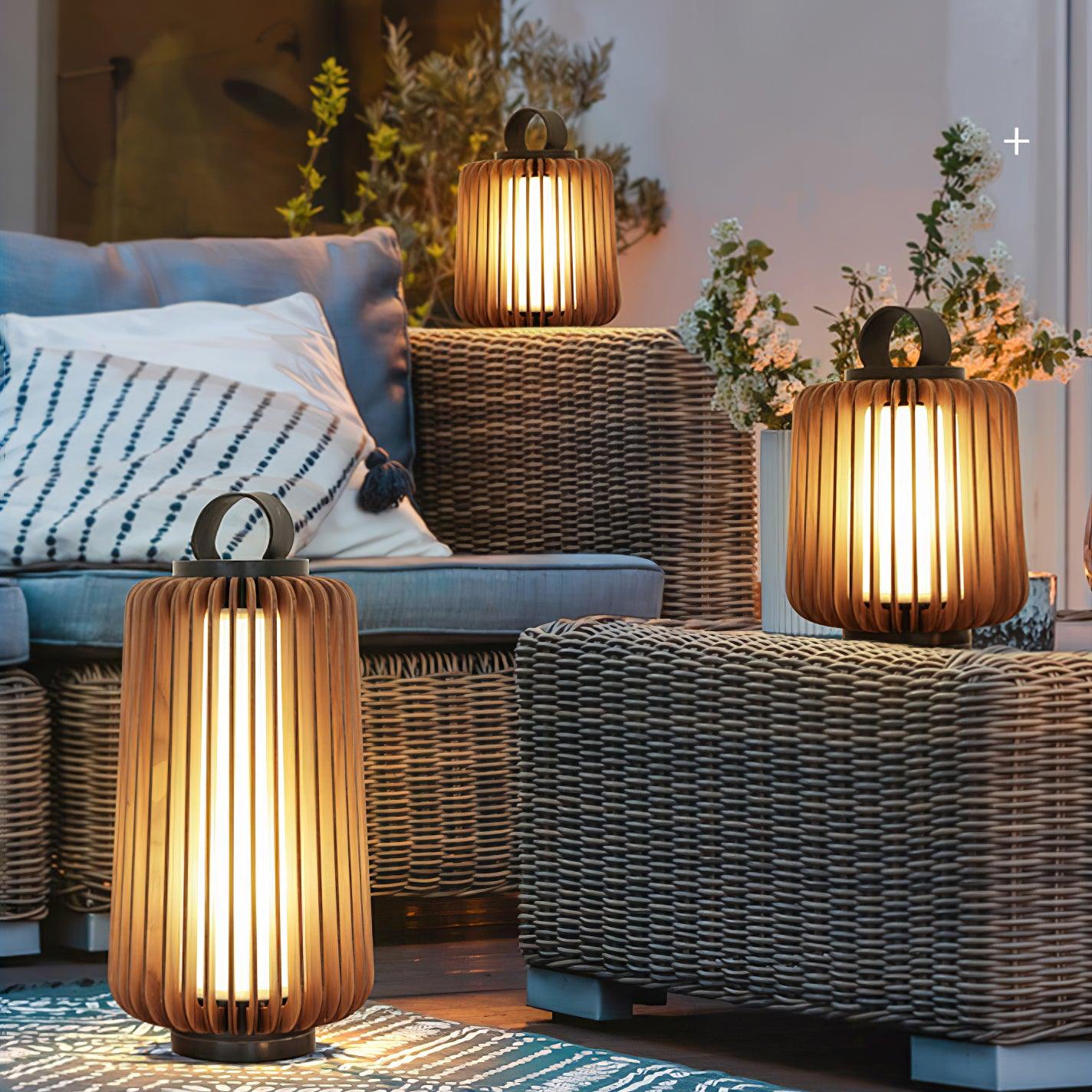 Irina Premium Art Portable Lantern Outdoor Light-Neutral Decor
