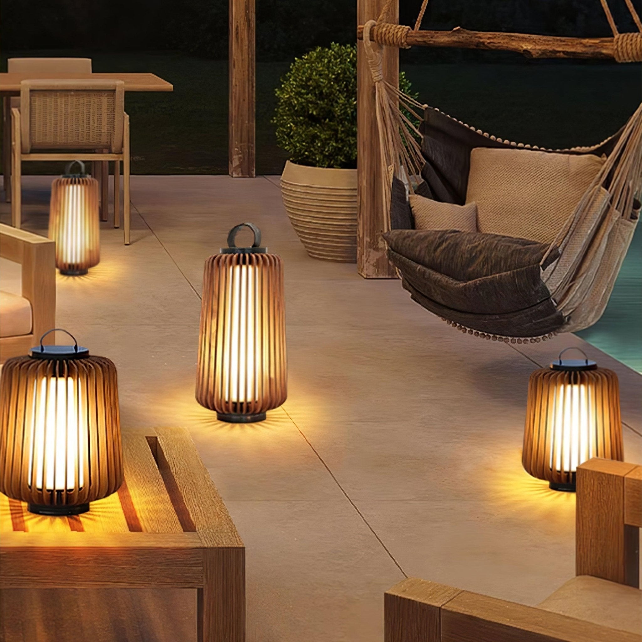 Irina Premium Art Portable Lantern Outdoor Light-Neutral Decor