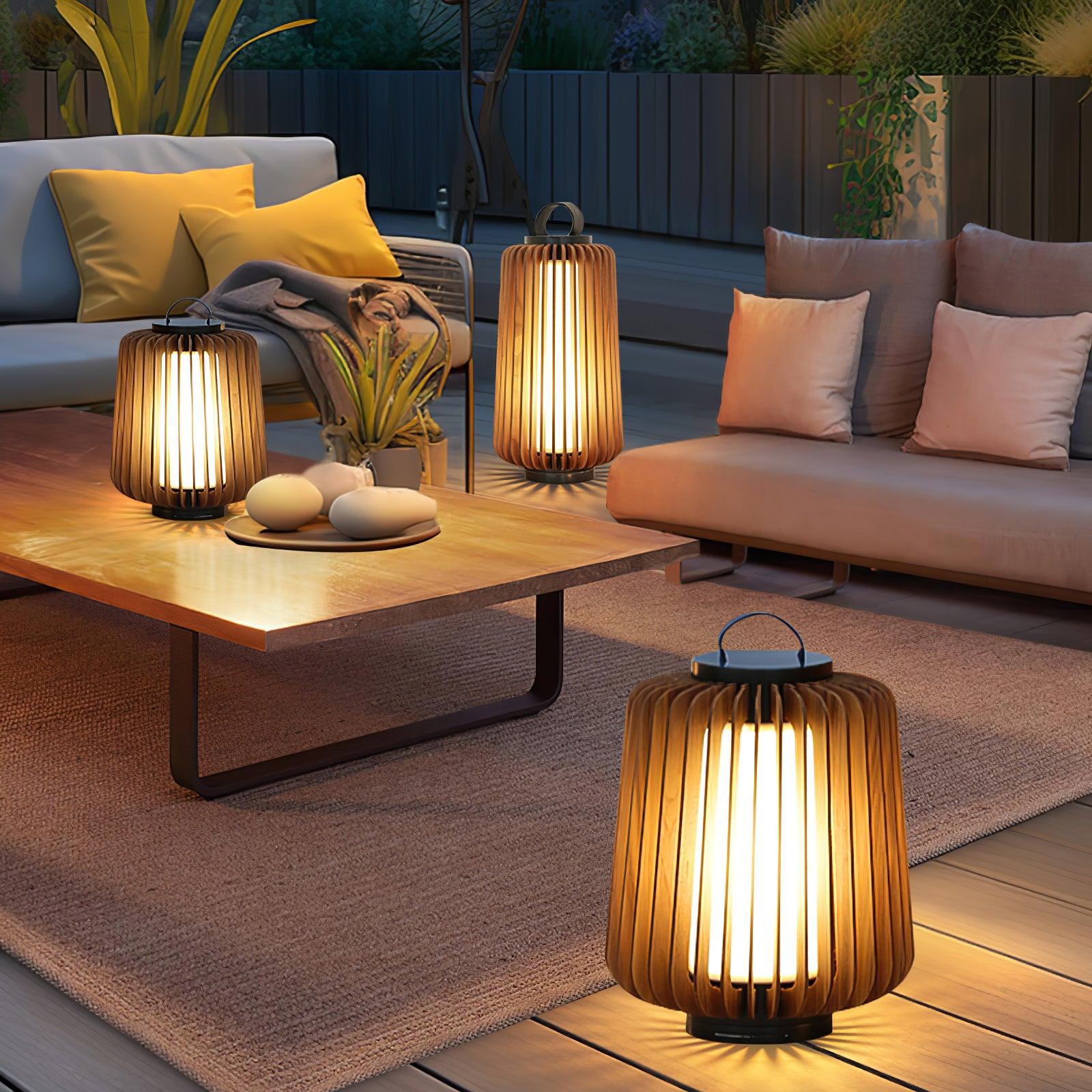 Irina Premium Art Portable Lantern Outdoor Light-Neutral Decor