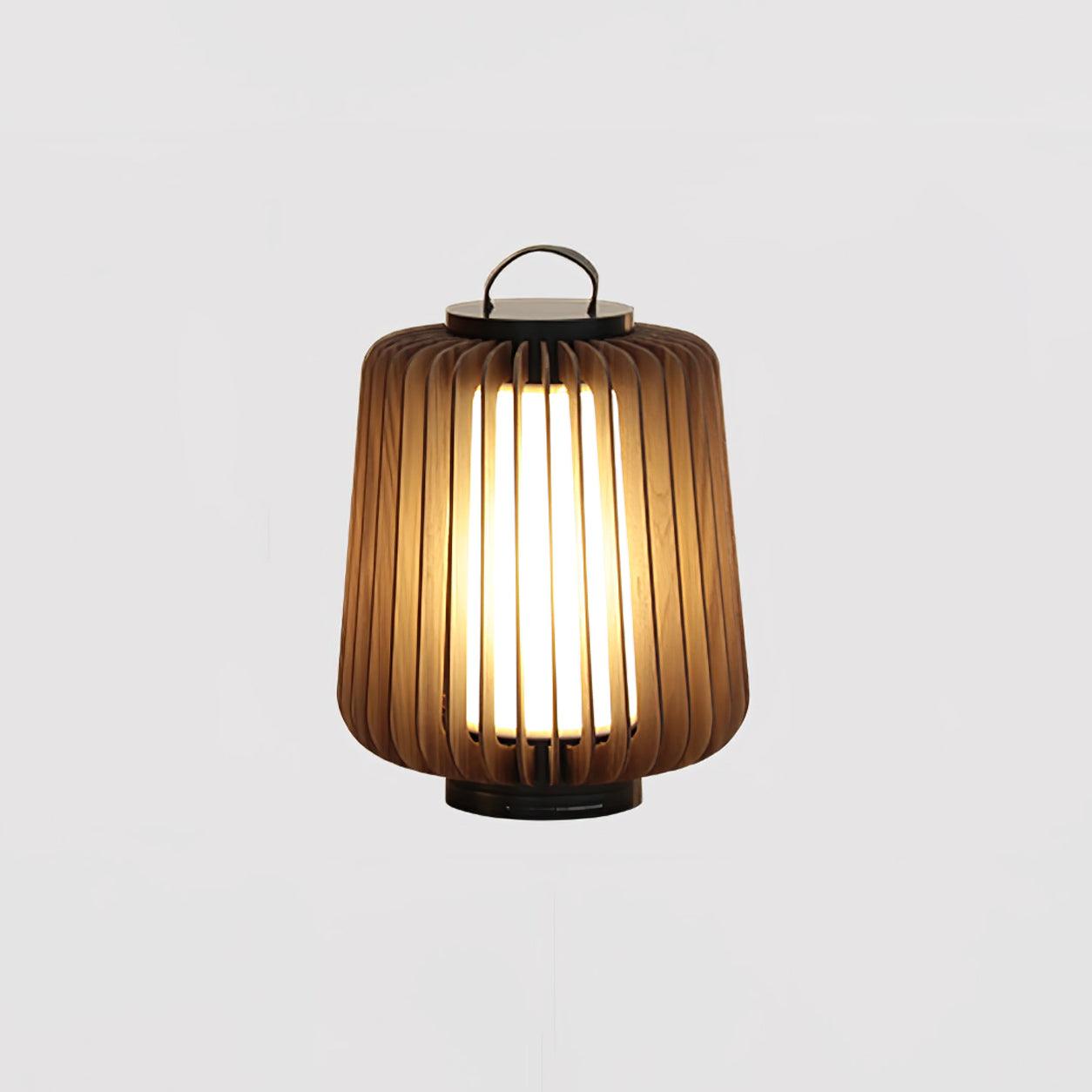 Belora Portable Rechargeable Wood Lantern Outdoor Light-Neutral Decor