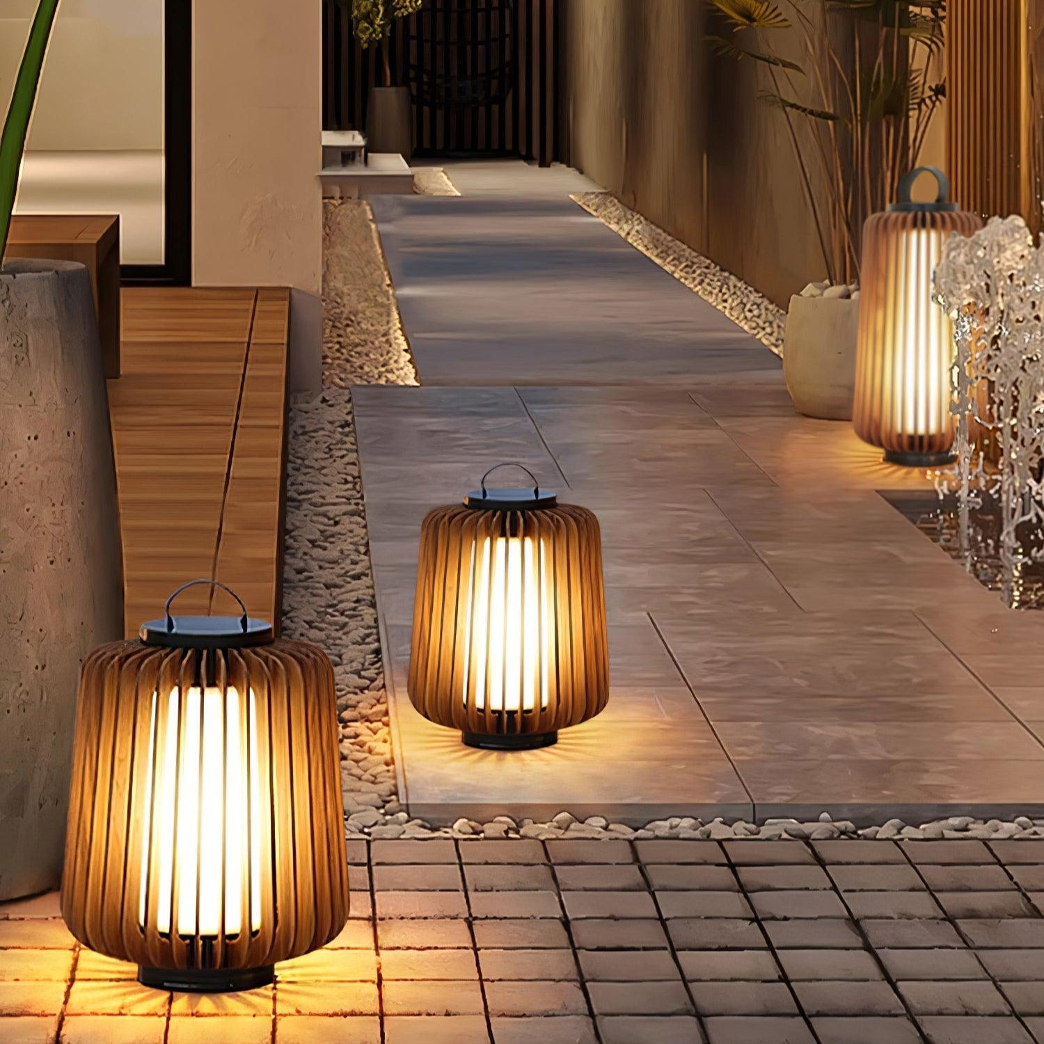 Irina Premium Art Portable Lantern Outdoor Light-Neutral Decor