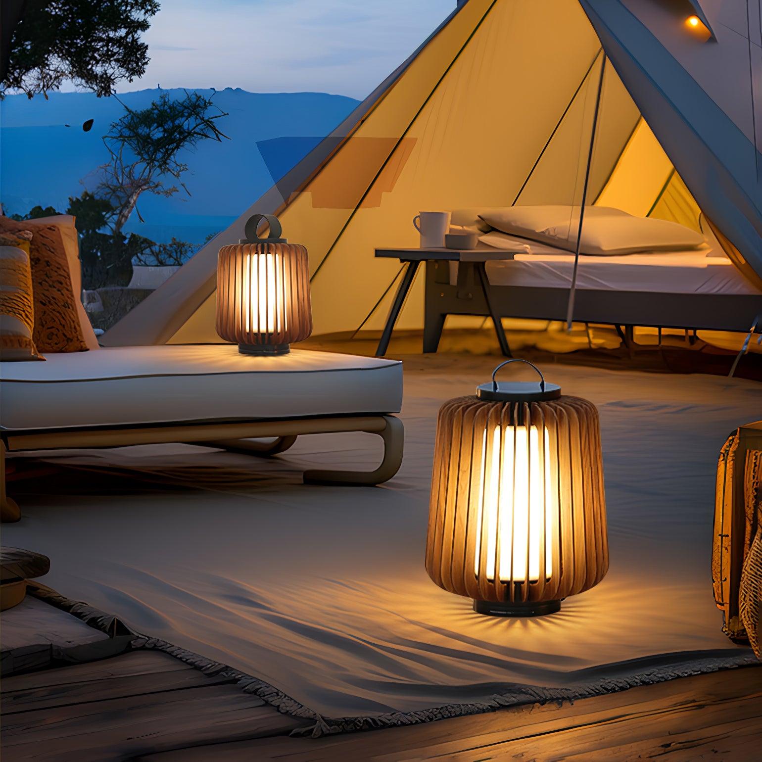 Irina Premium Art Portable Lantern Outdoor Light-Neutral Decor