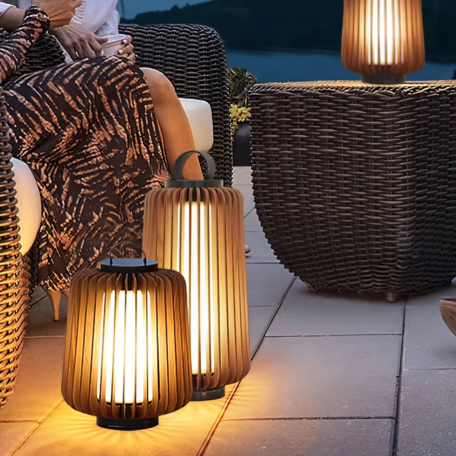 Irina Premium Art Portable Lantern Outdoor Light-Neutral Decor