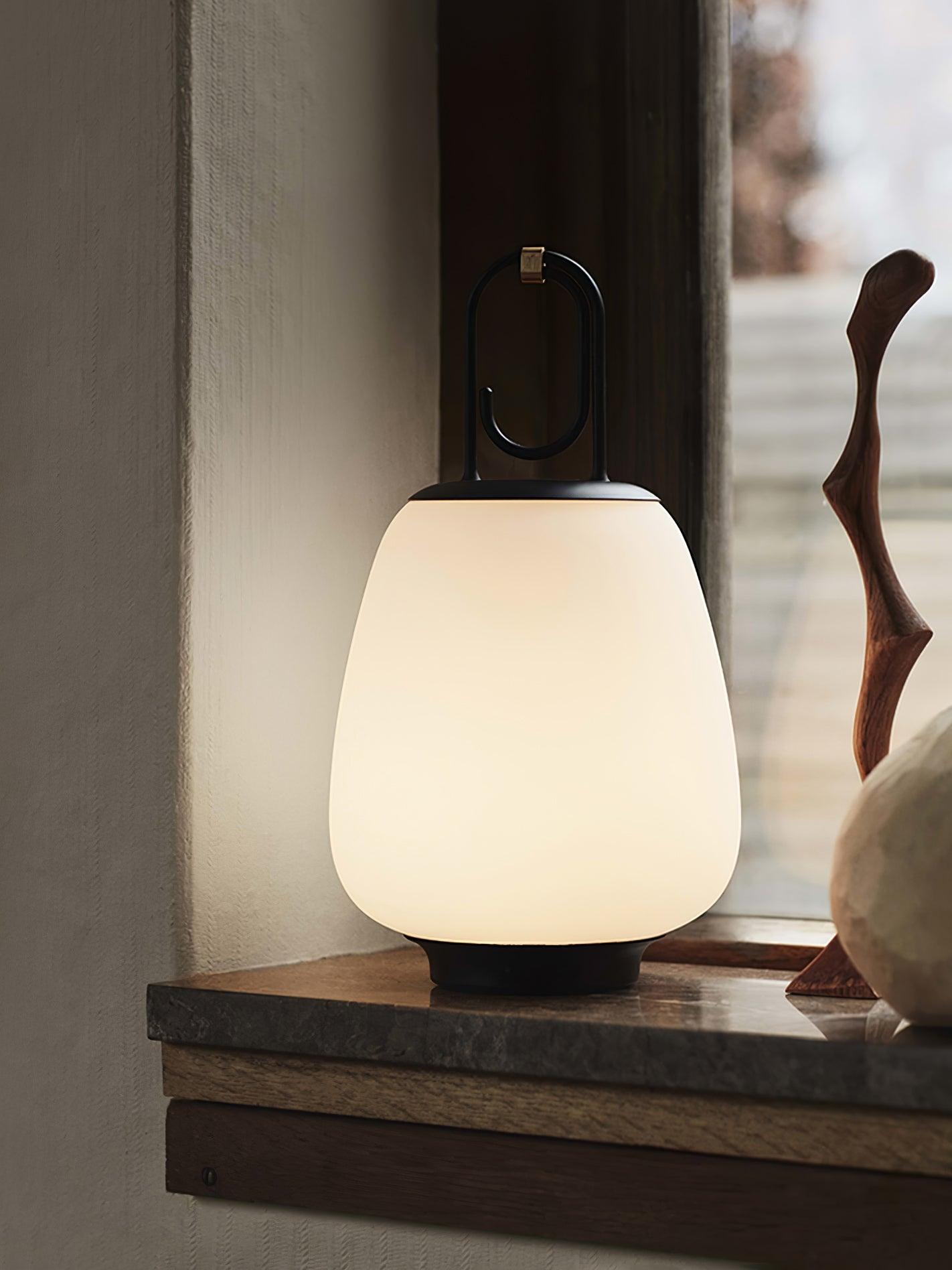 Olloril Contemporary Glass Table Lamp-Neutral Decor