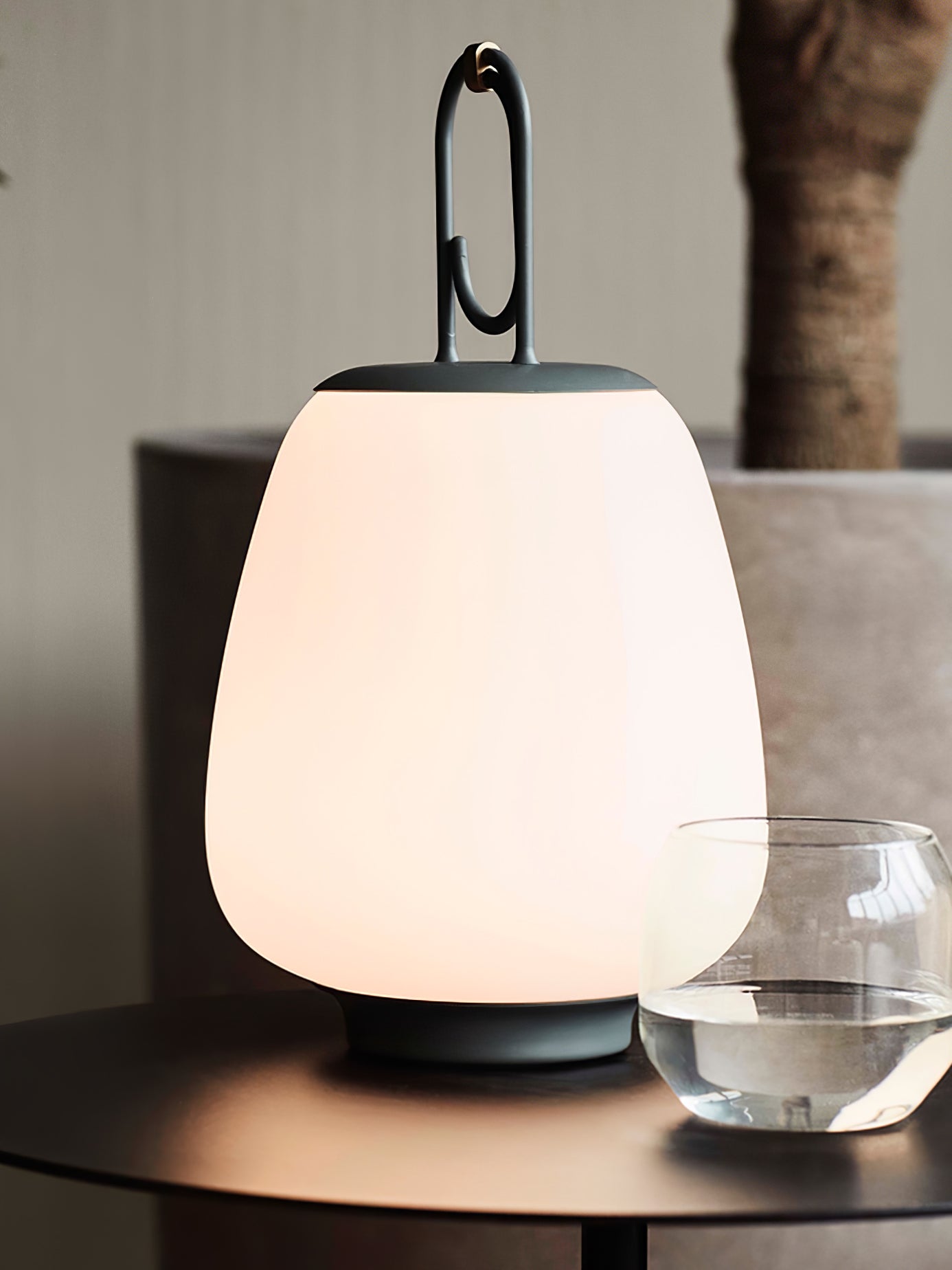 Olloril Contemporary Glass Table Lamp-Neutral Decor