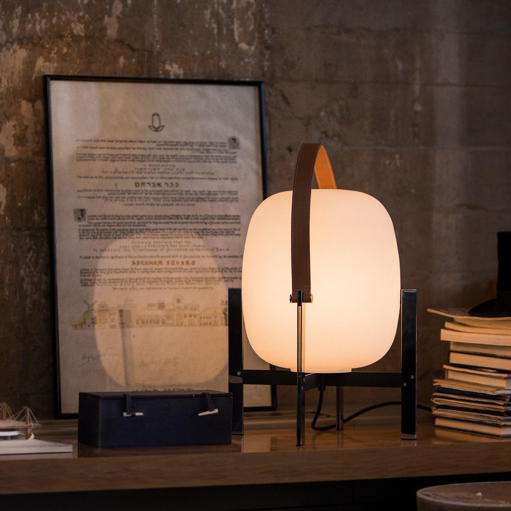 Harper Minimalist Glass Table Lamp-Neutral Decor