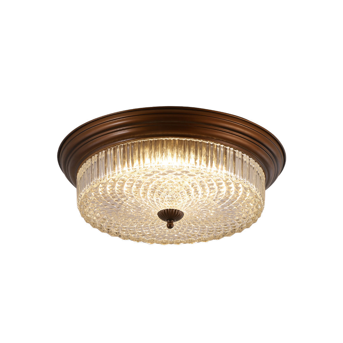 Ulcarir Retro Glass Flush Ceiling Lamp-Neutral Decor