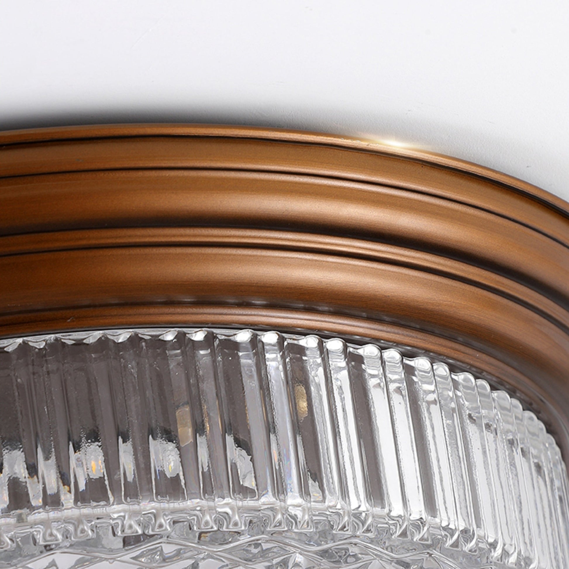 Ulcarir Retro Glass Flush Ceiling Lamp-Neutral Decor