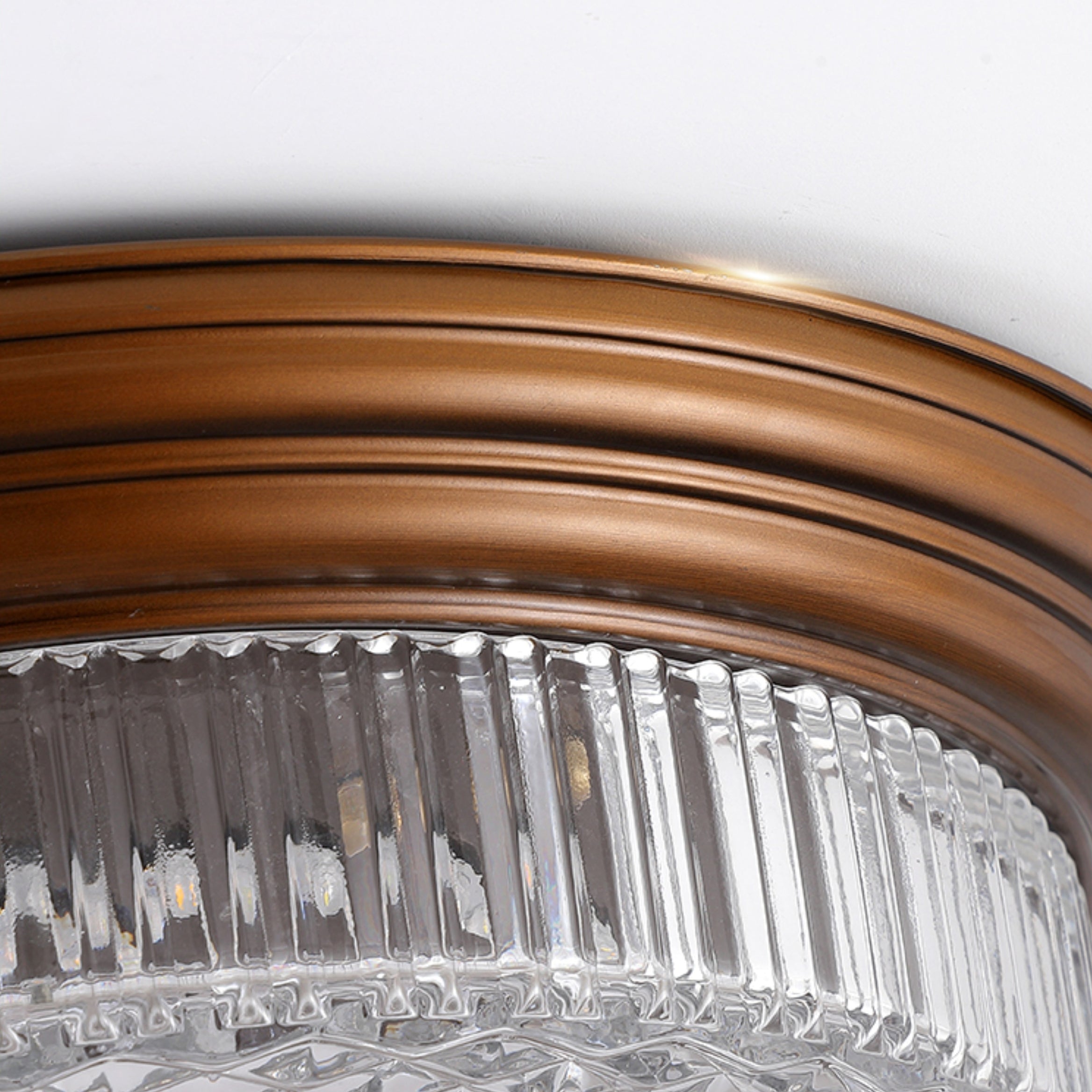 Ulcarir Retro Glass Flush Ceiling Lamp-Neutral Decor
